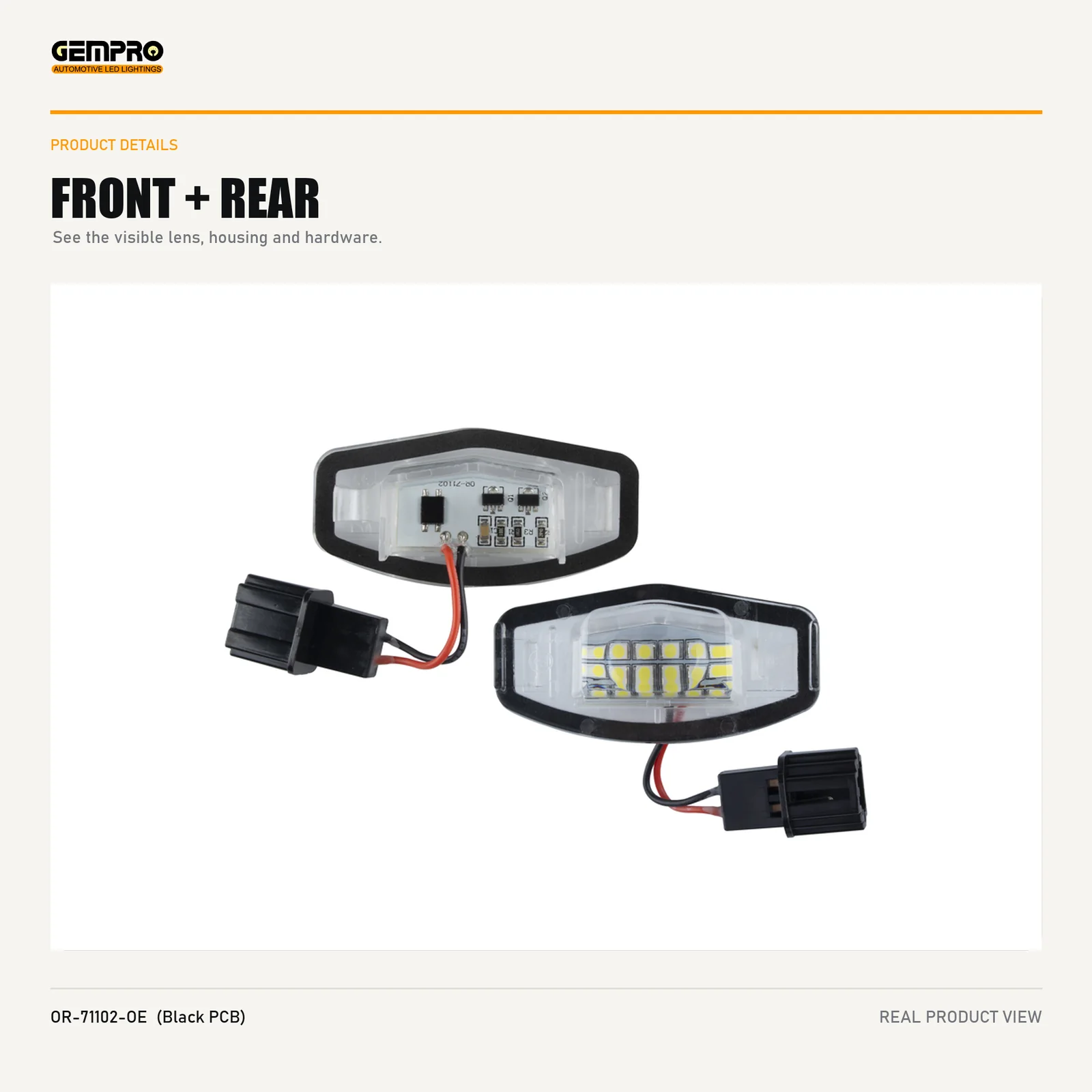 GEMPRO OR-71102-OE-BLACK-PCB front and rear housing view