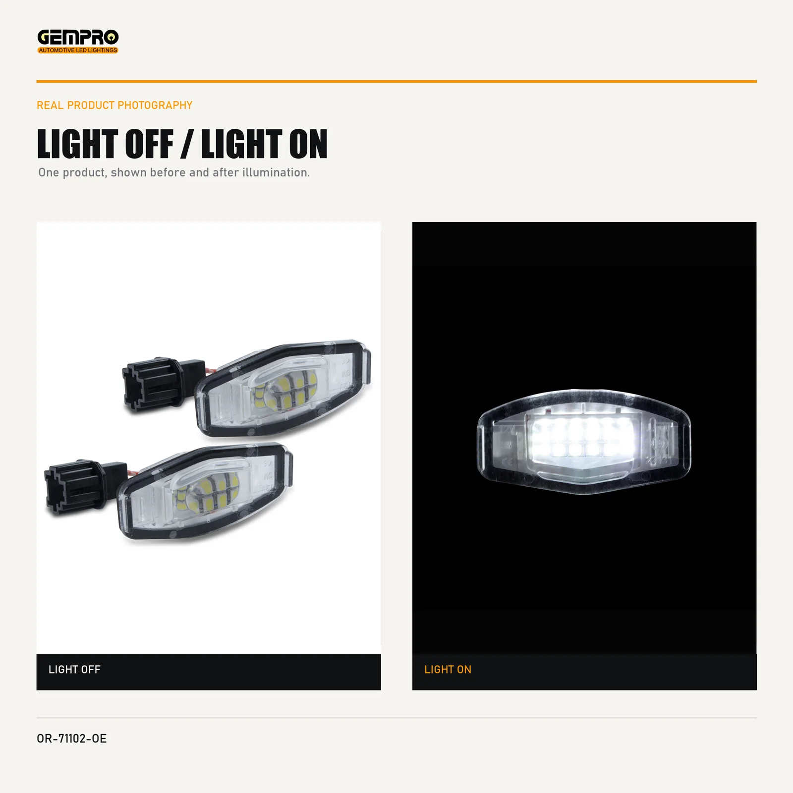 GEMPRO OR-71102-OE light off and light on