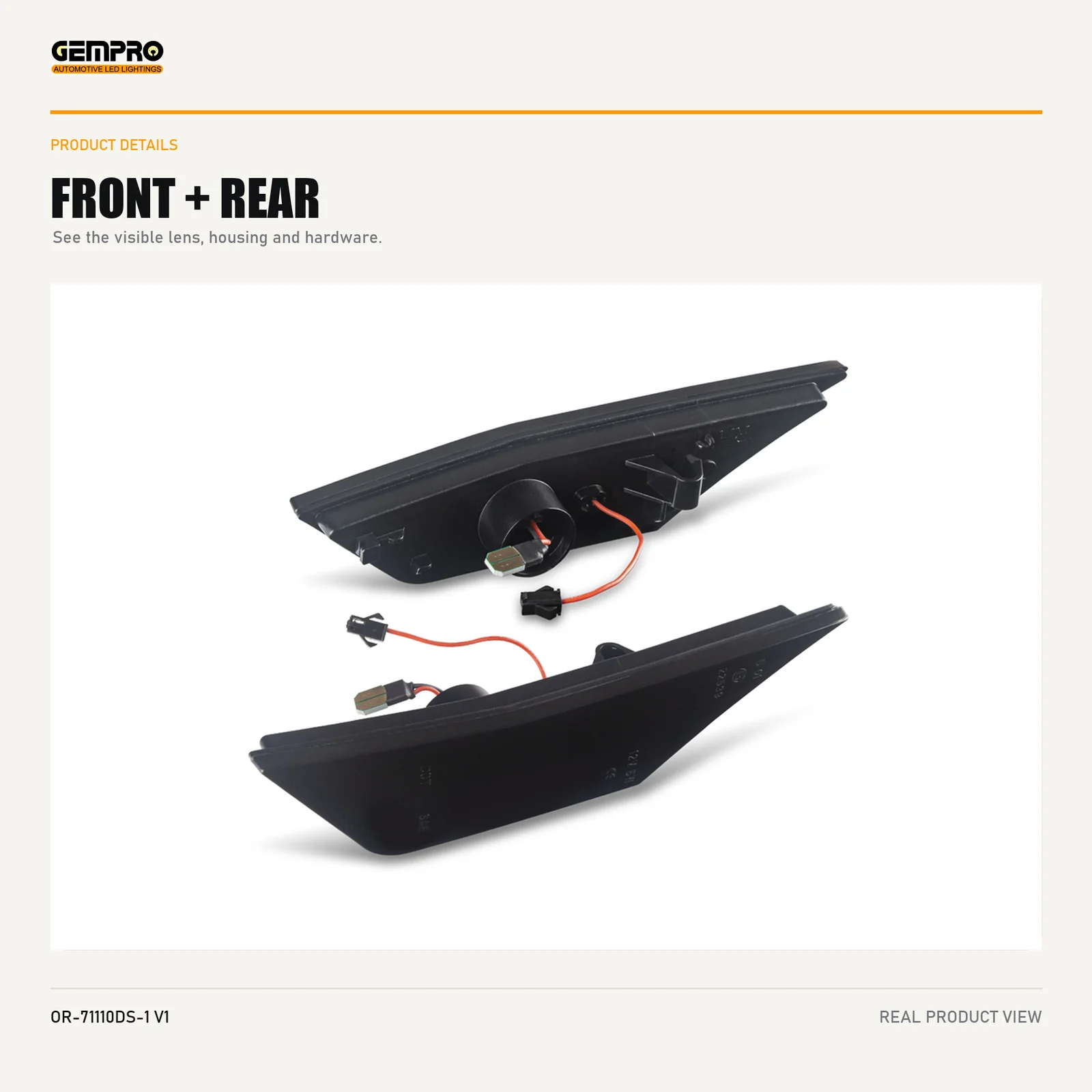 GEMPRO OR-71110DS-1-V1 front and rear housing view