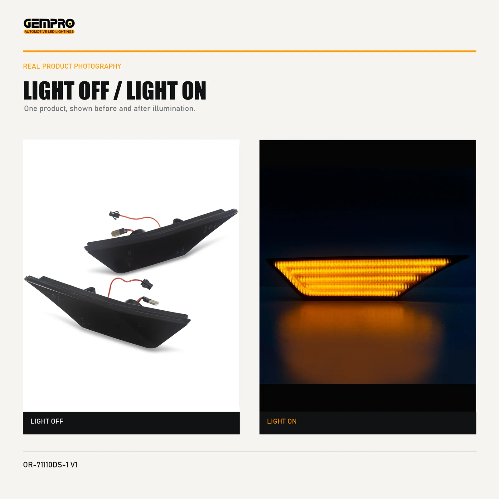 GEMPRO OR-71110DS-1-V1 light off and light on