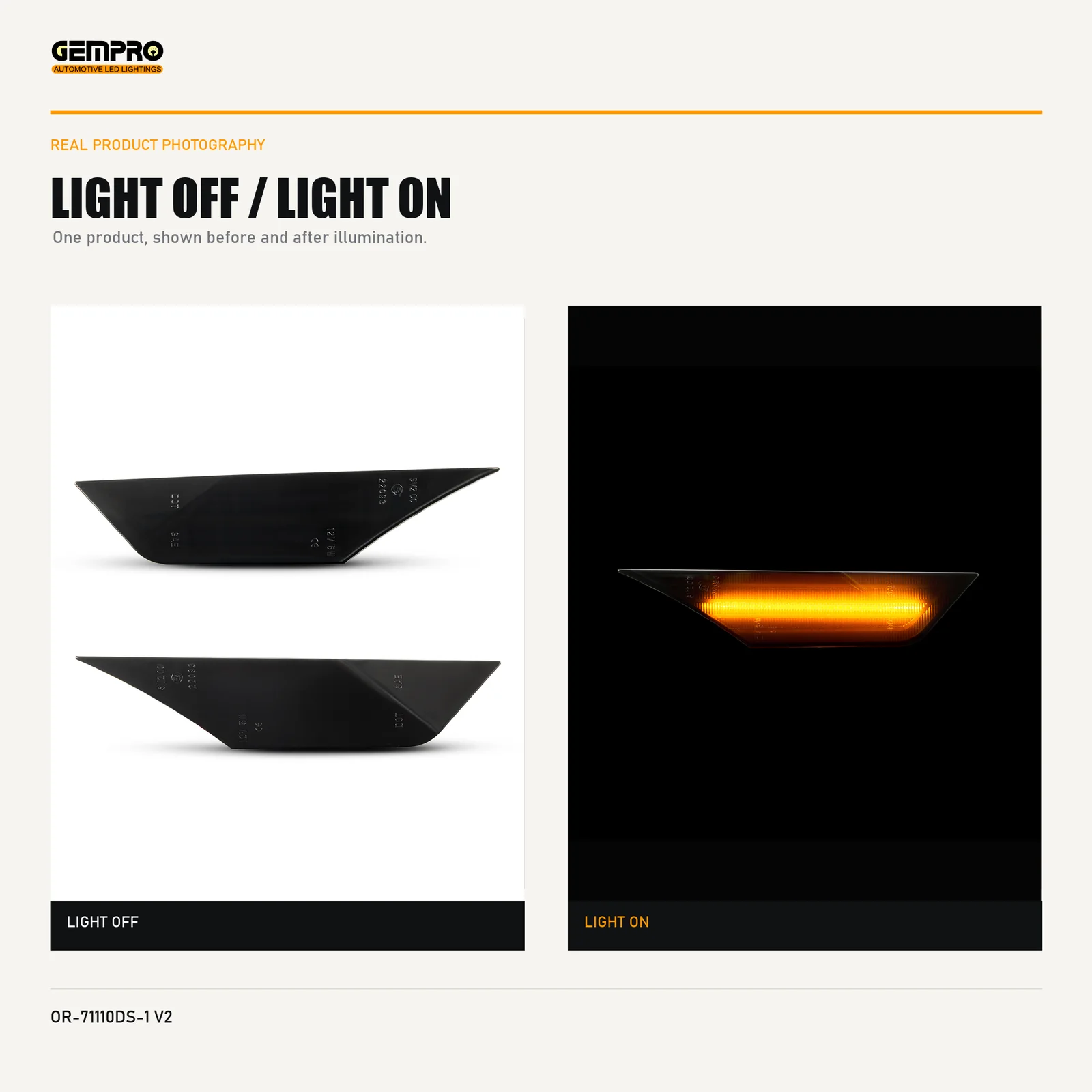 GEMPRO OR-71110DS-1-V2 light off and light on