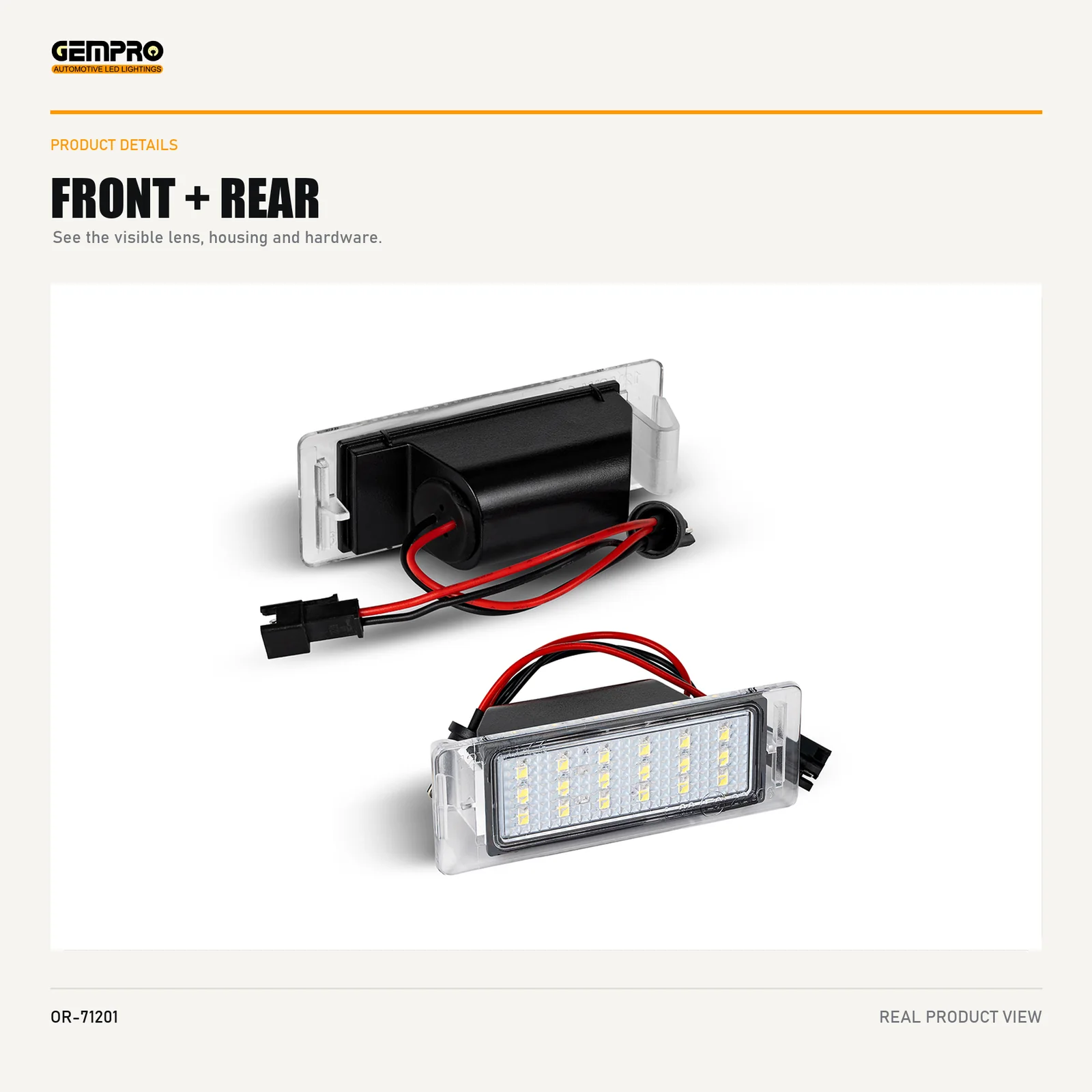 GEMPRO OR-71201 front and rear housing view