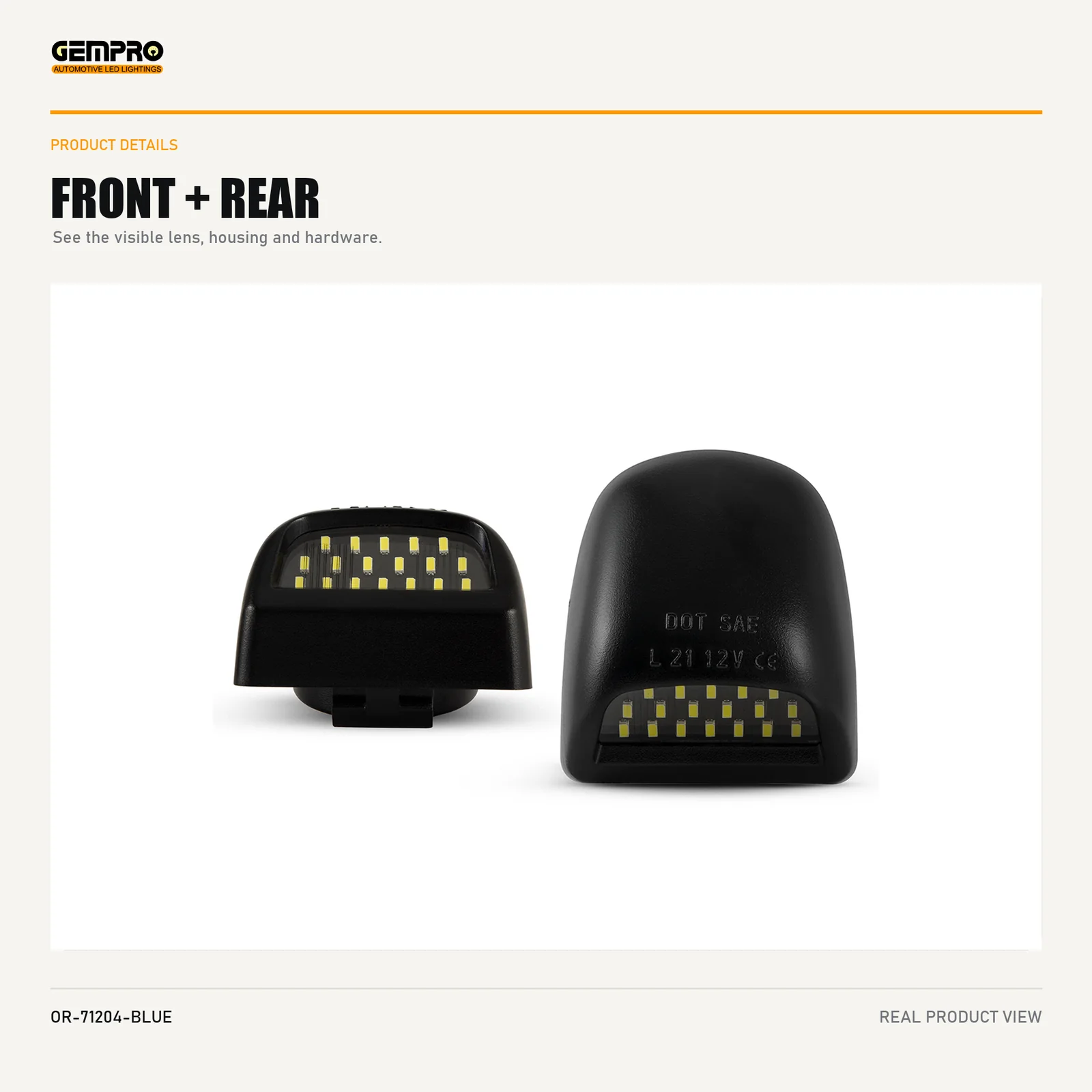 GEMPRO OR-71204-BLUE front and rear housing view