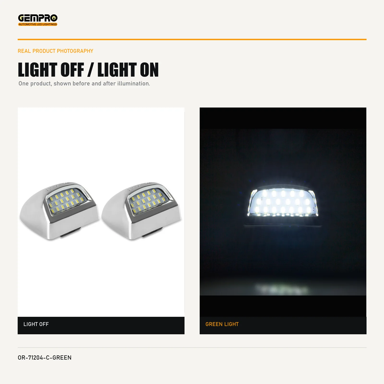 GEMPRO OR-71204-C-GREEN light off and light on