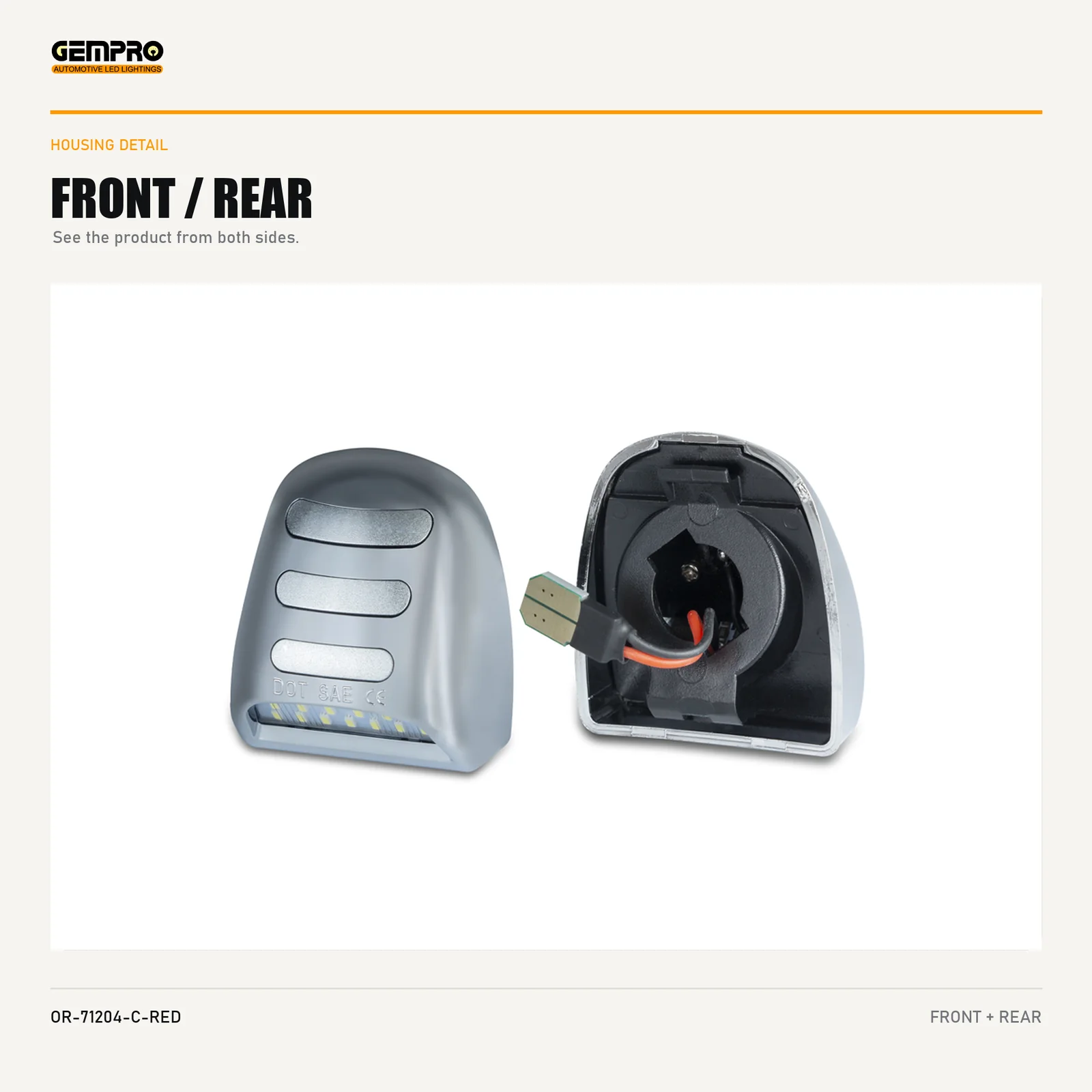 GEMPRO OR-71204-C-RED housing detail