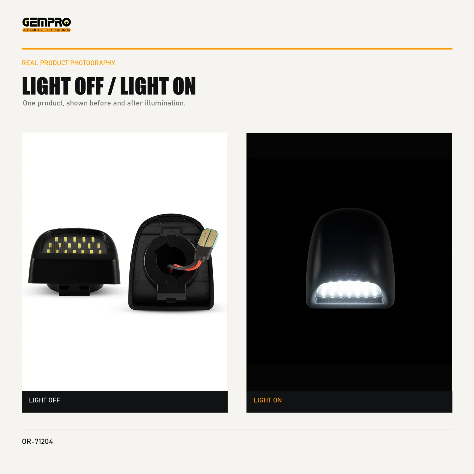 GEMPRO OR-71204 light off and light on