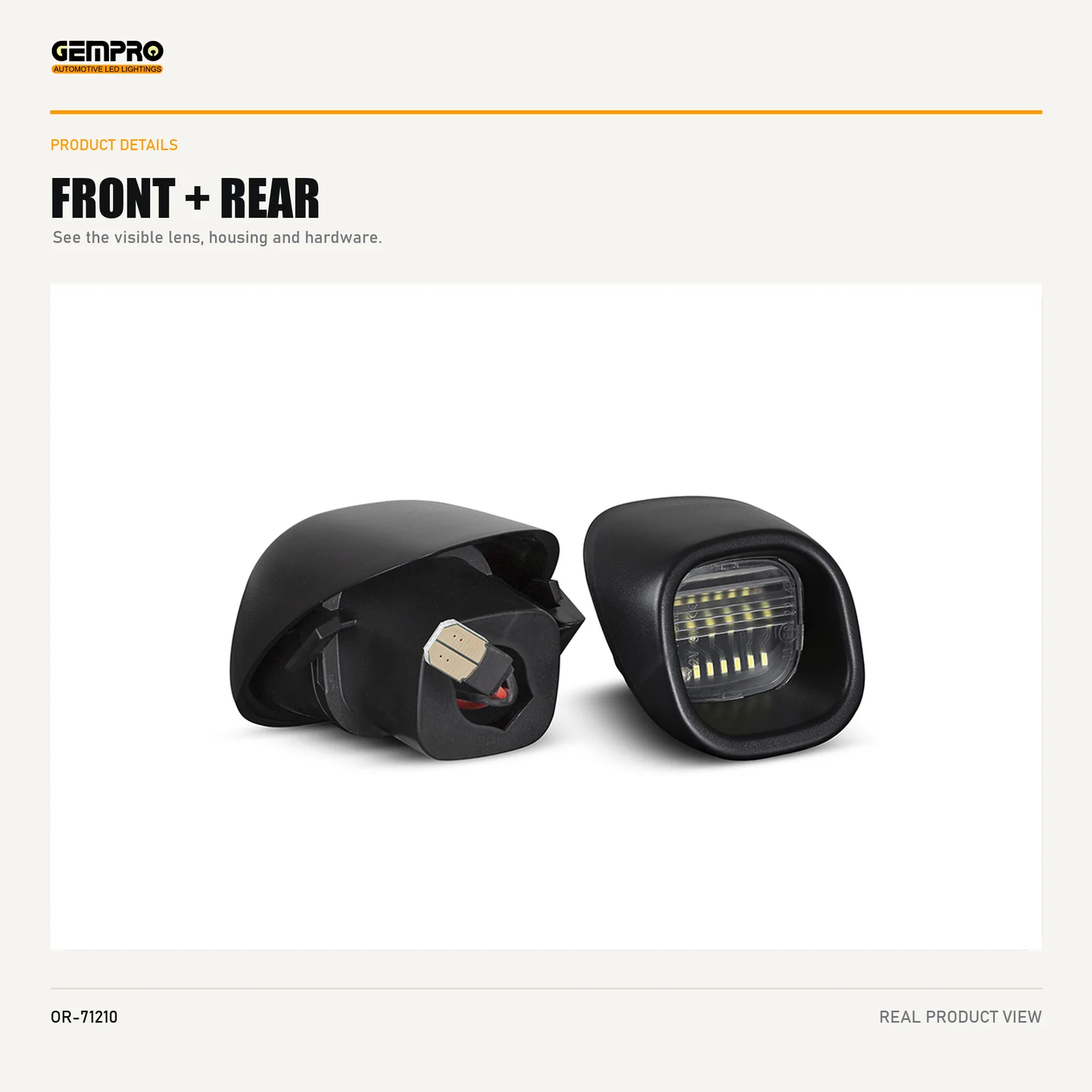 GEMPRO OR-71210 front and rear housing view