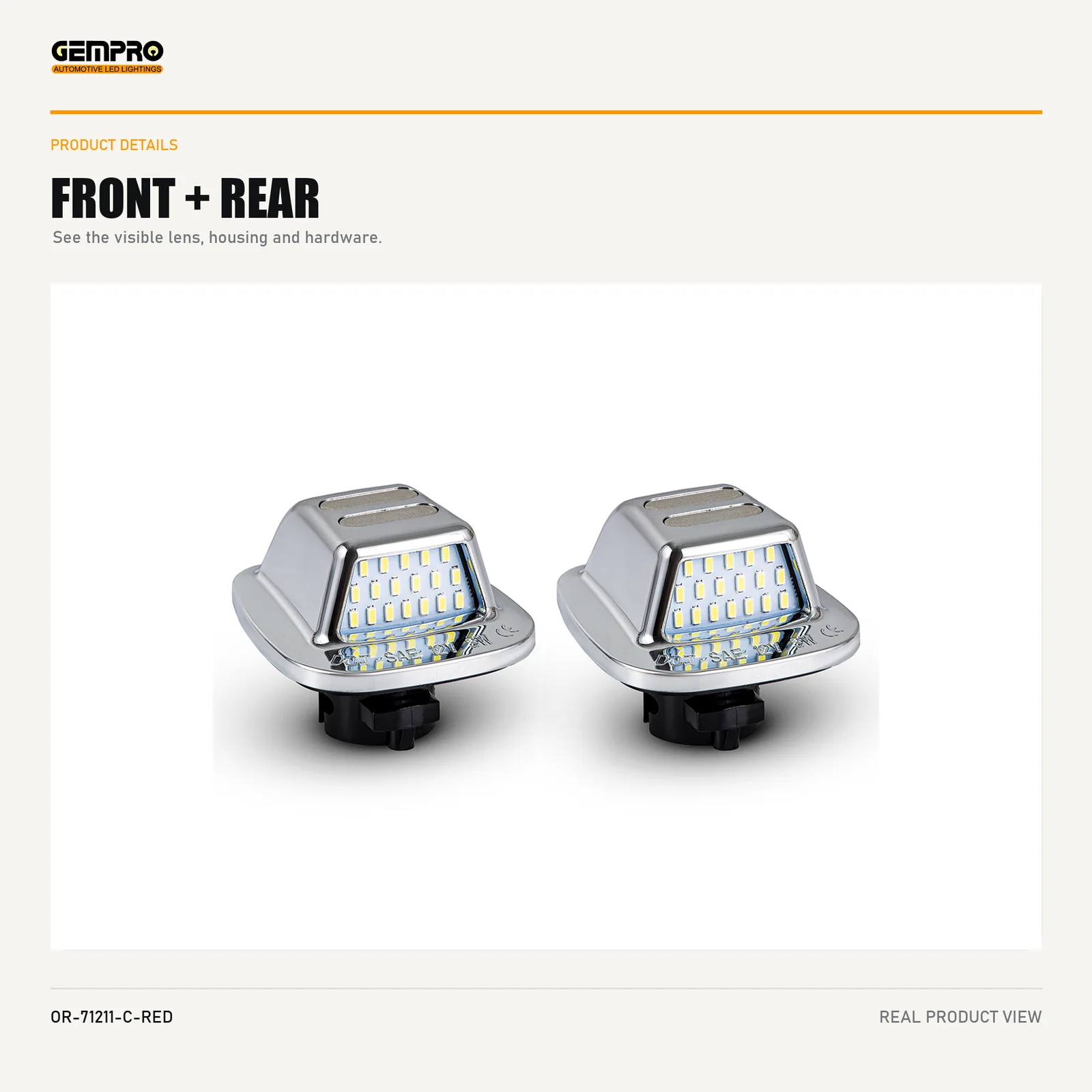 GEMPRO OR-71211-C-RED front and rear housing view