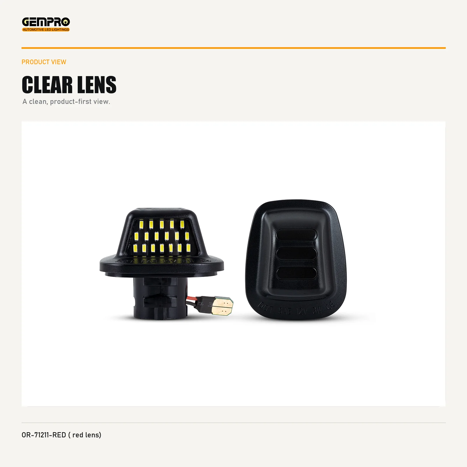 GEMPRO OR-71211-RED-RED-LENS product angle view