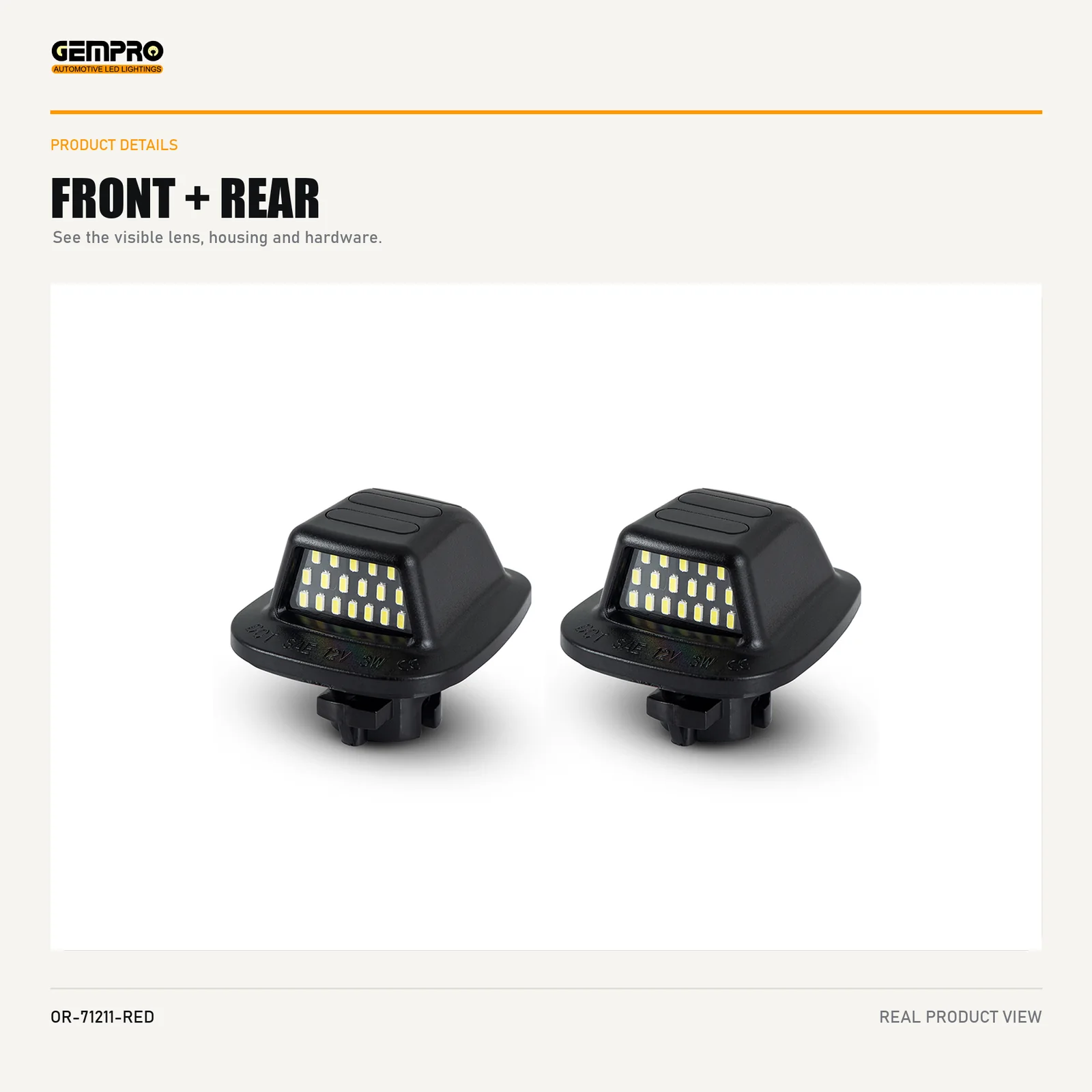GEMPRO OR-71211-RED front and rear housing view