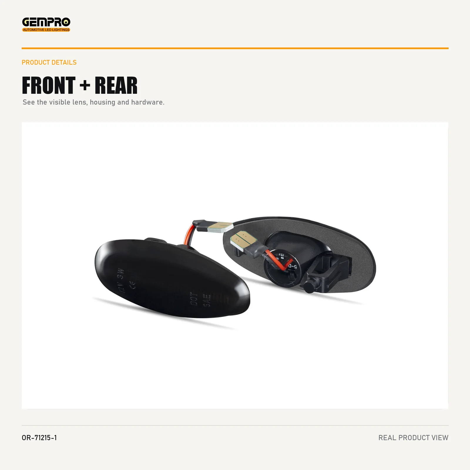 GEMPRO OR-71215-1 front and rear housing view