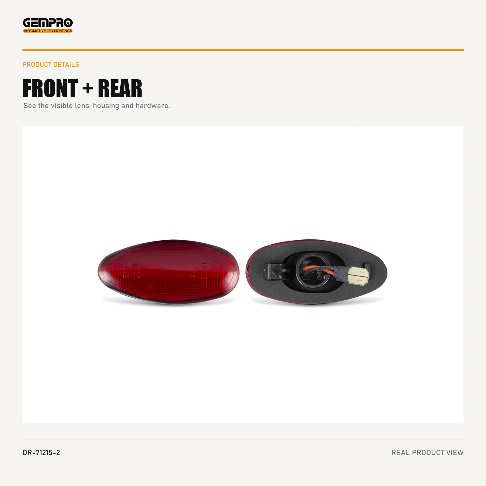 GEMPRO OR-71215-2 front and rear housing view