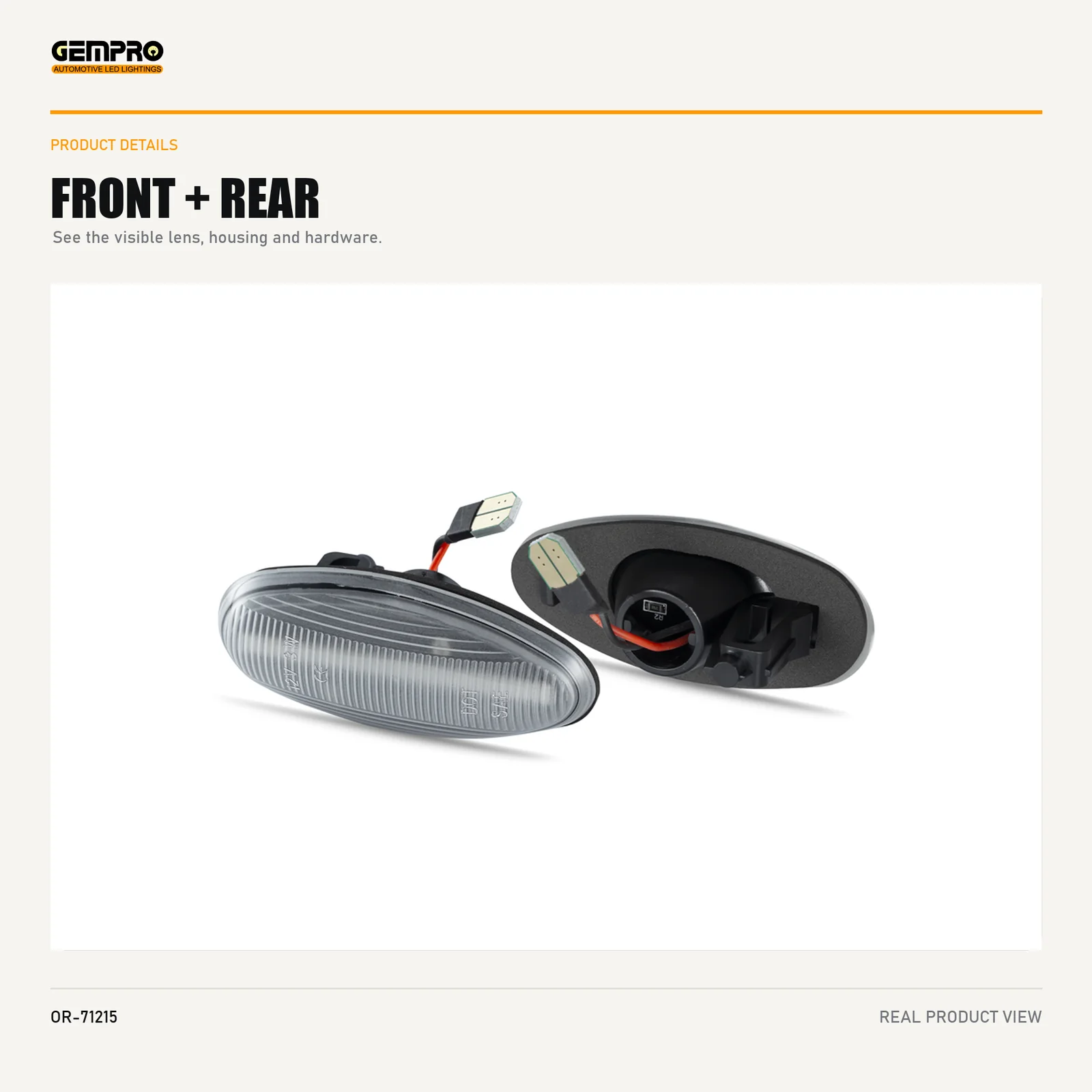 GEMPRO OR-71215 front and rear housing view