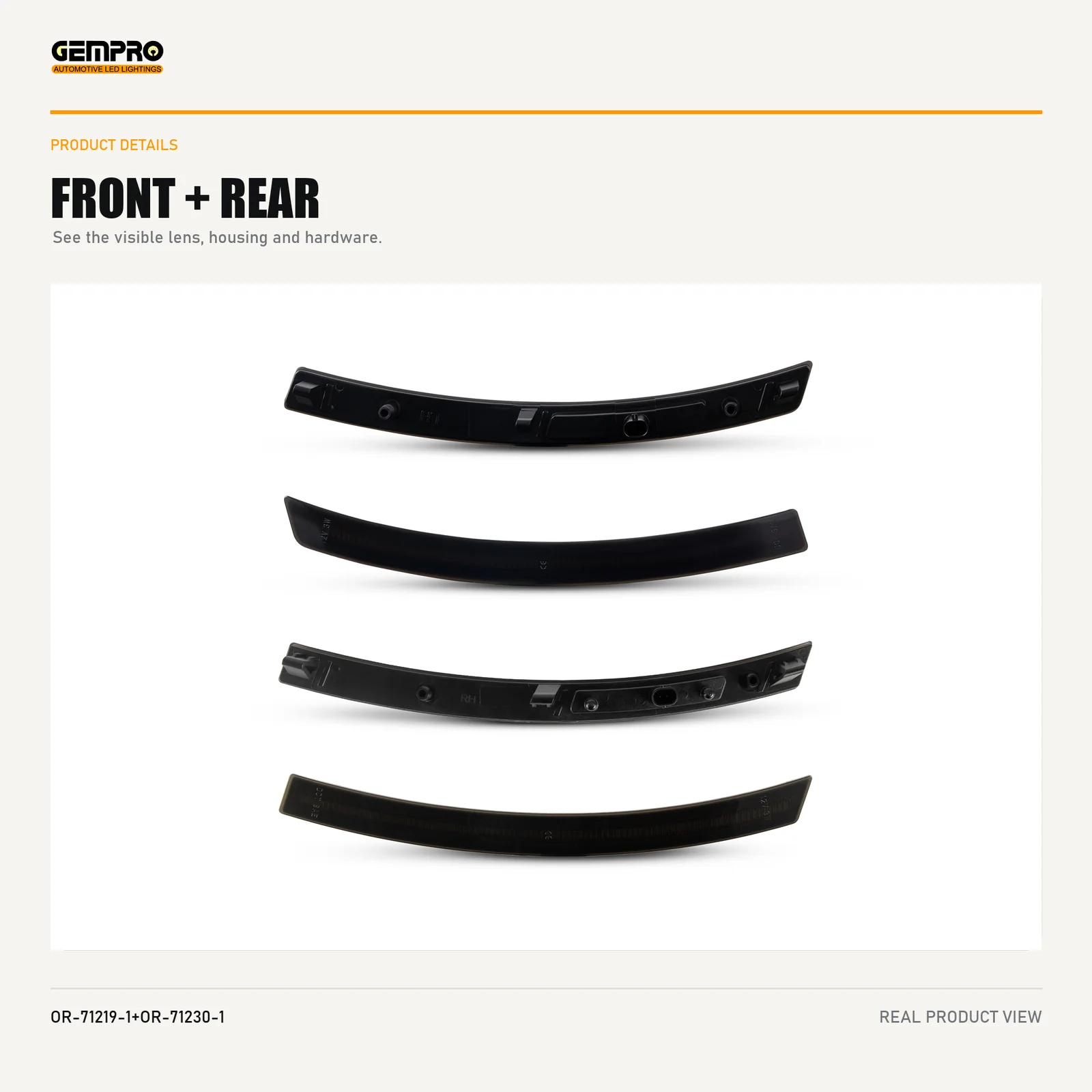GEMPRO OR-71219-1+OR-71230-1 front and rear housing view