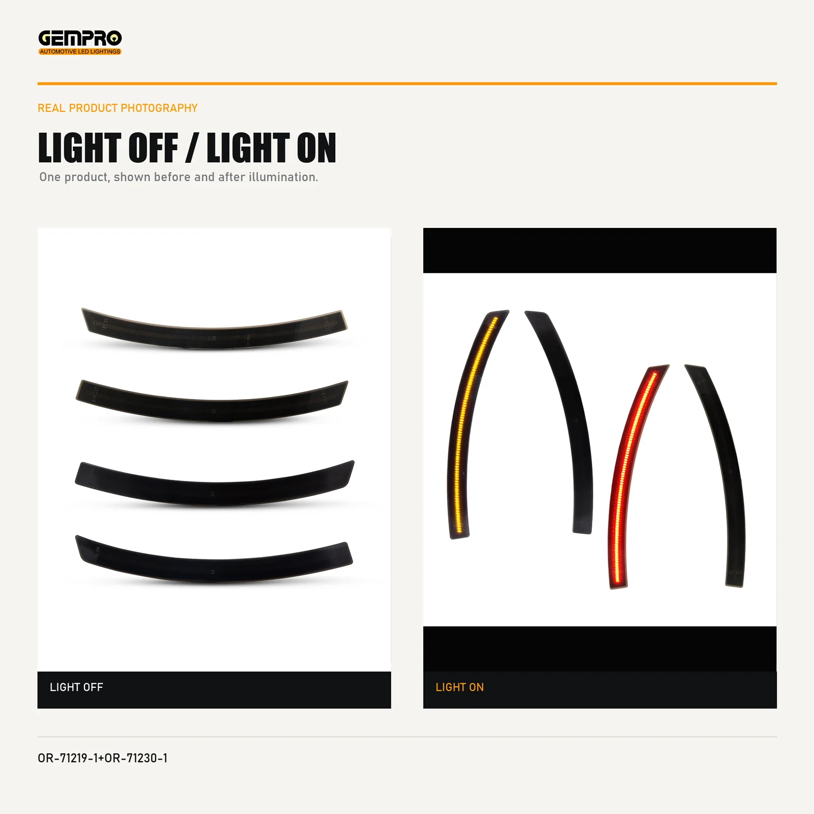 GEMPRO OR-71219-1+OR-71230-1 light off and light on