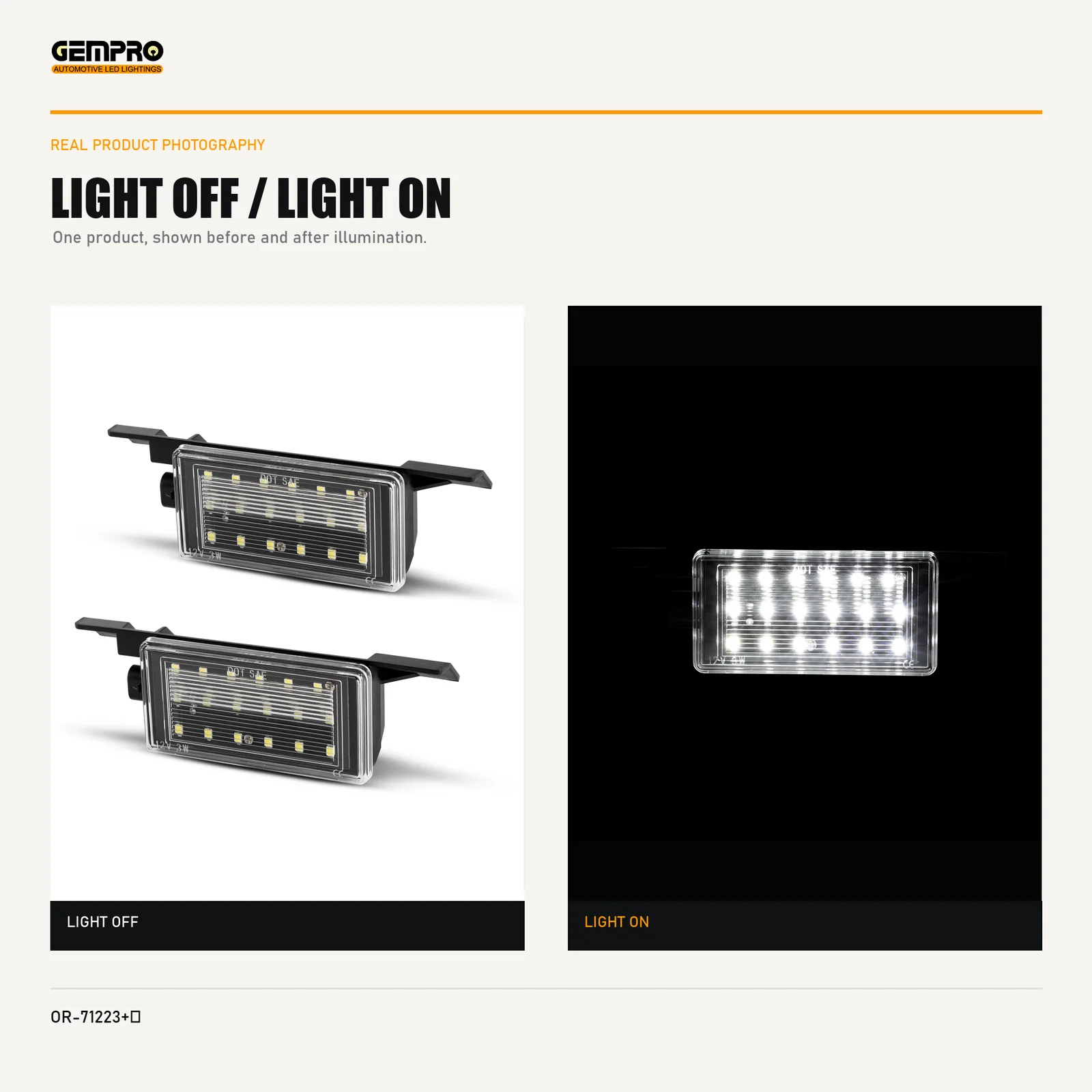 GEMPRO OR-71223+HARNESS light off and light on