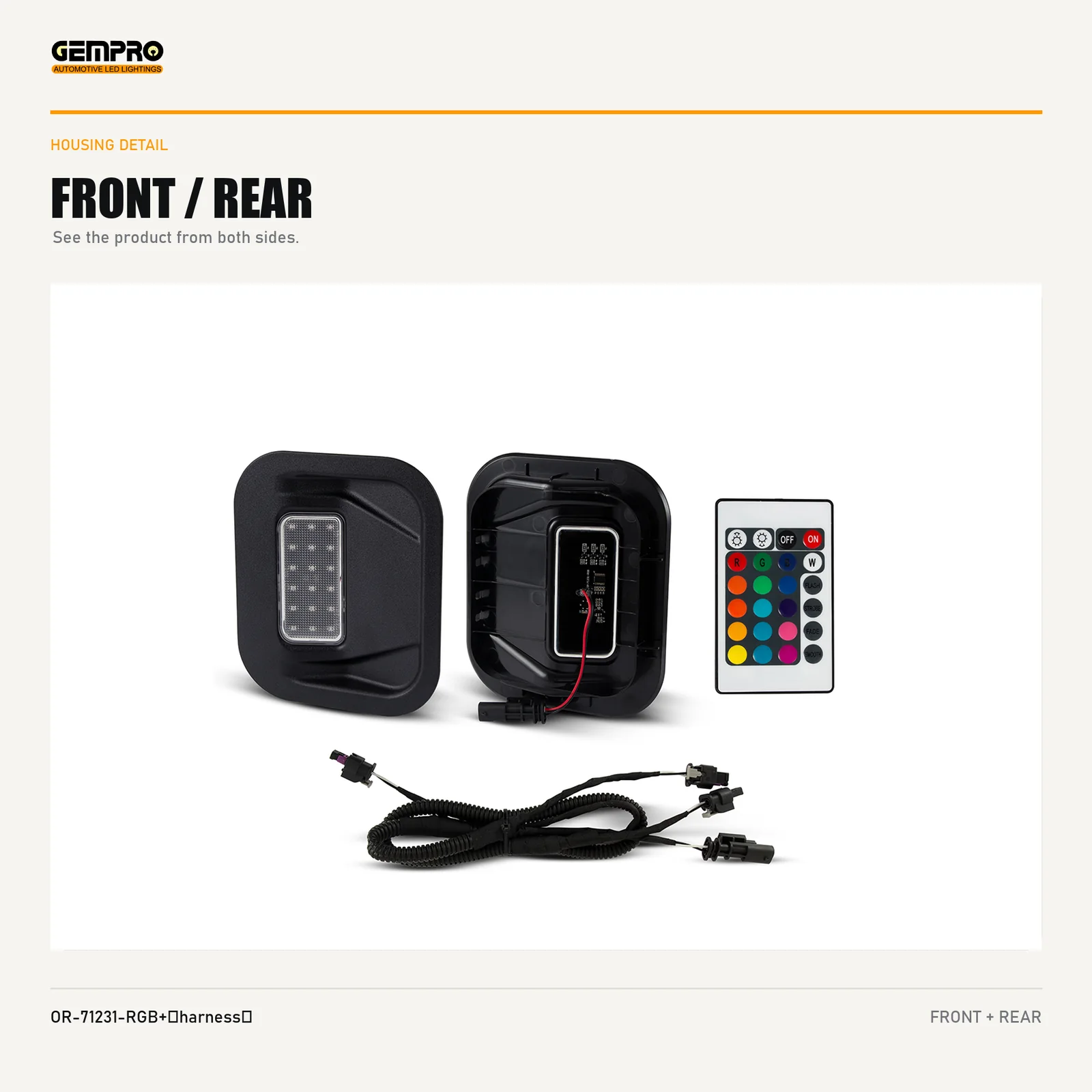 GEMPRO OR-71231-RGB++HARNESS housing detail