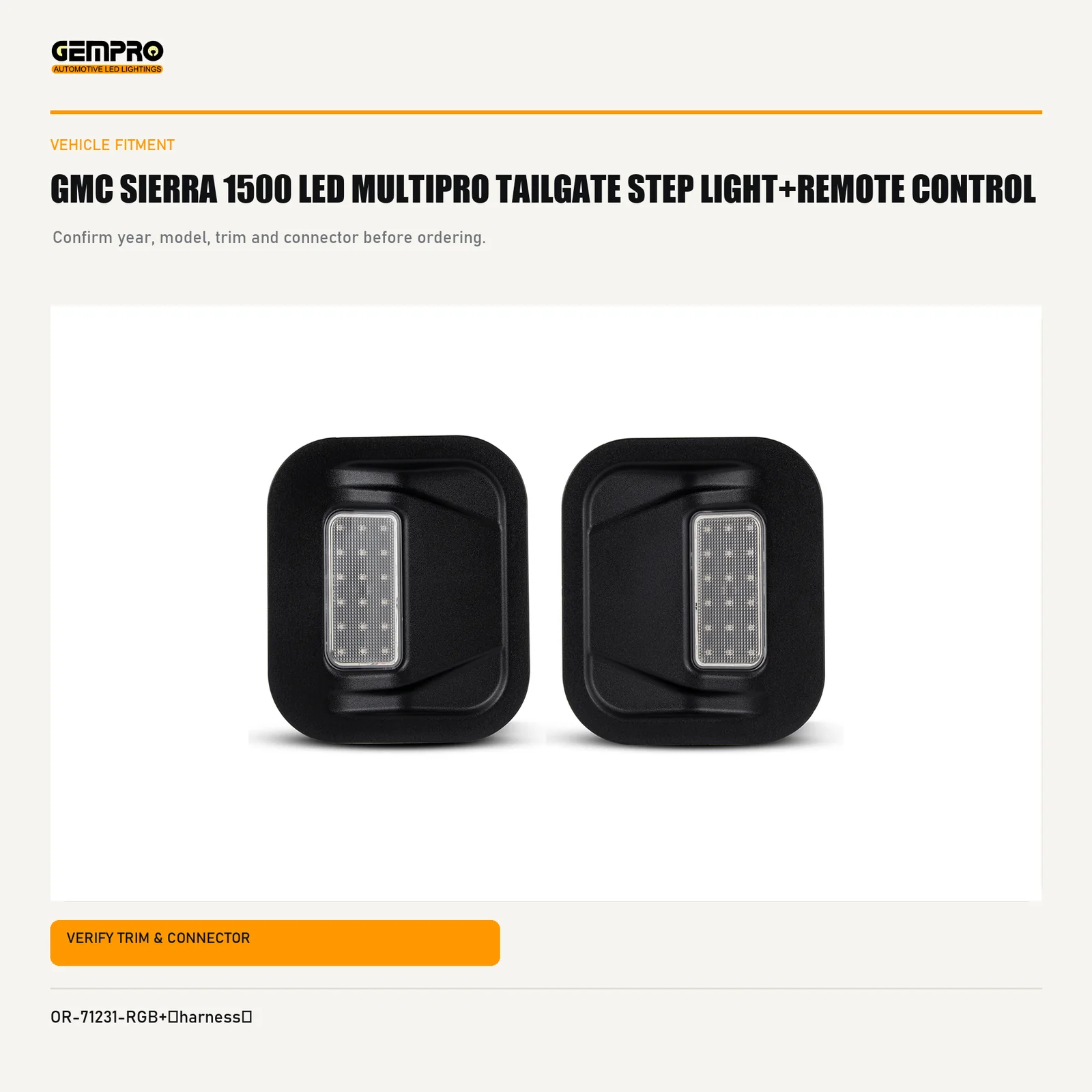 GEMPRO OR-71231-RGB++HARNESS fitment check graphic