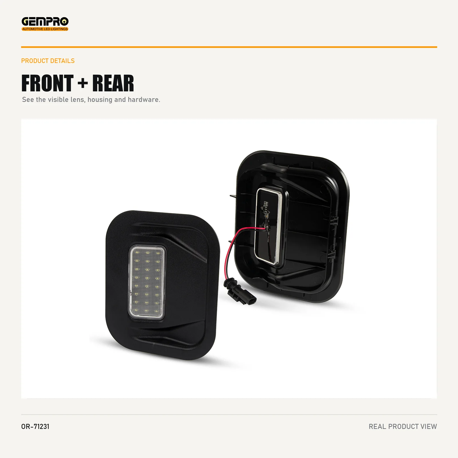 GEMPRO OR-71231 front and rear housing view