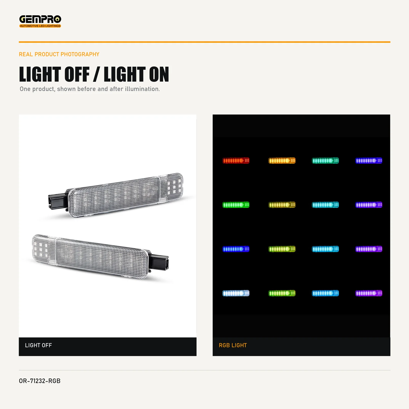 GEMPRO OR-71232-RGB light off and light on