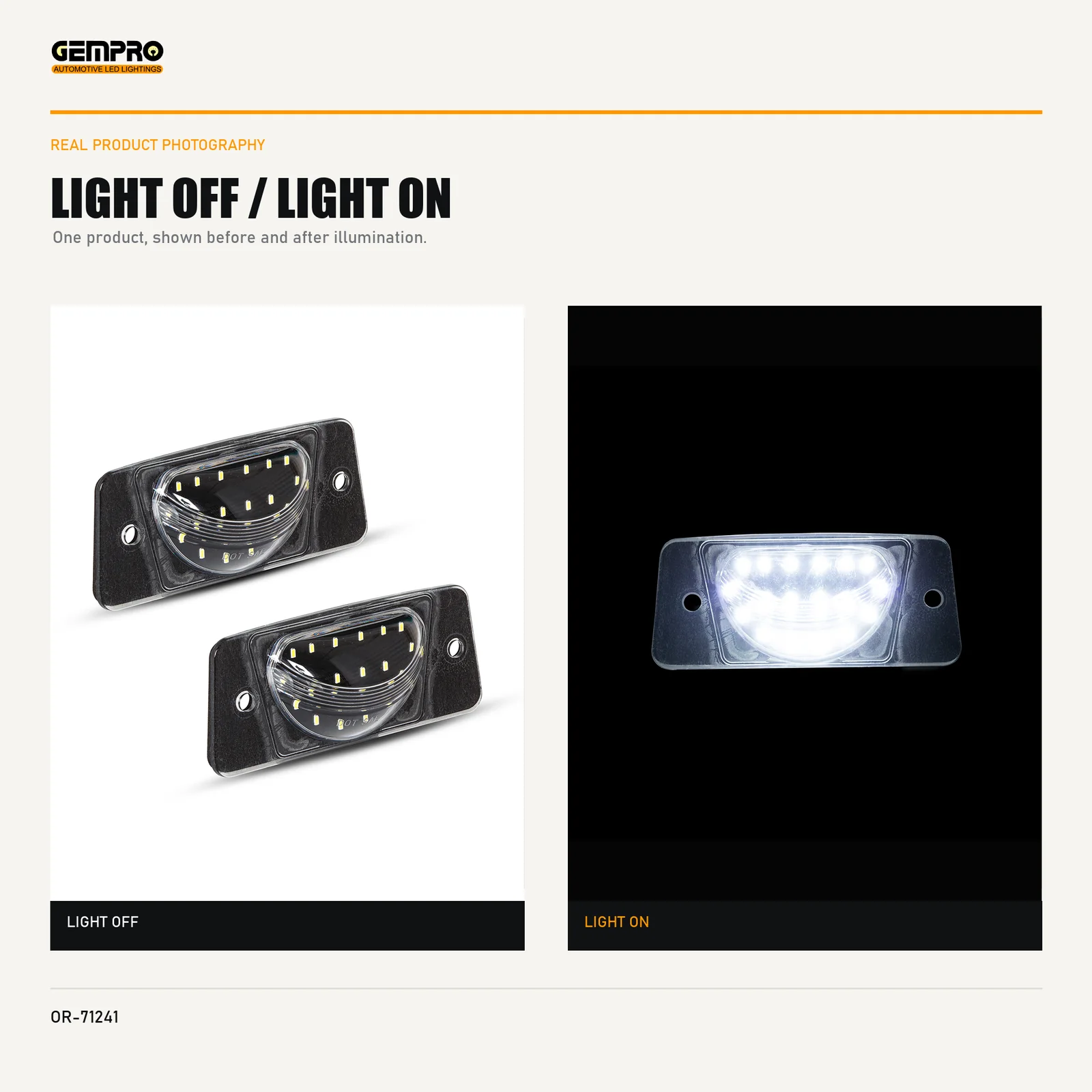 GEMPRO OR-71241 light off and light on