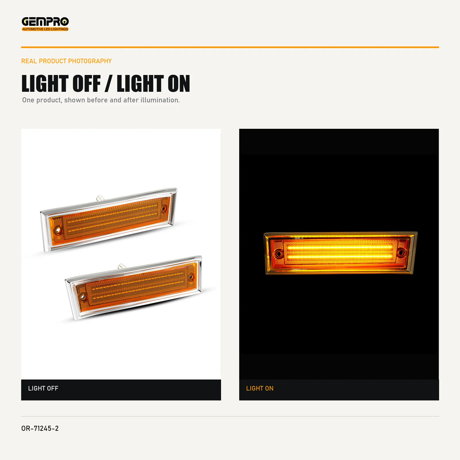 GEMPRO OR-71245-2 light off and light on