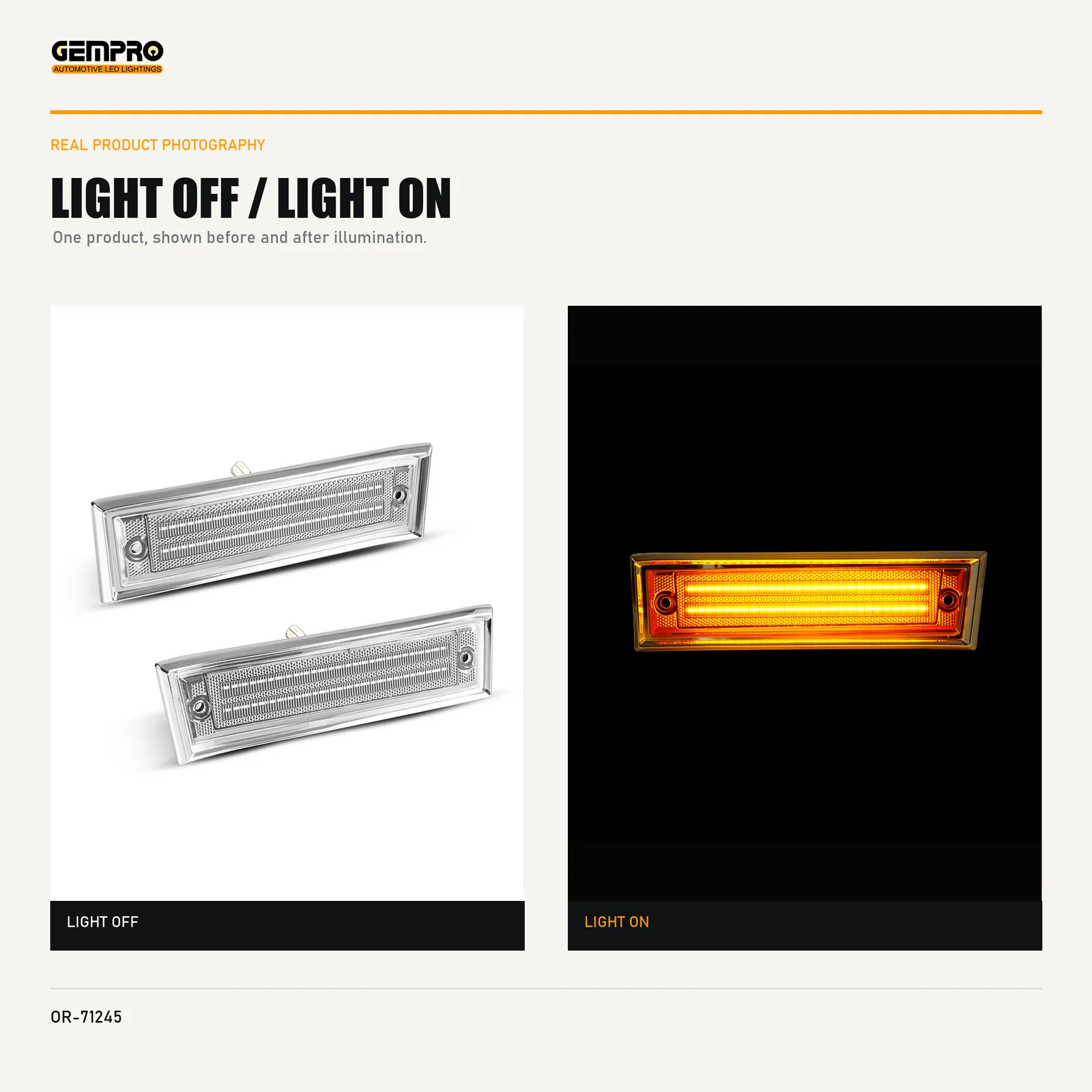 GEMPRO OR-71245 light off and light on