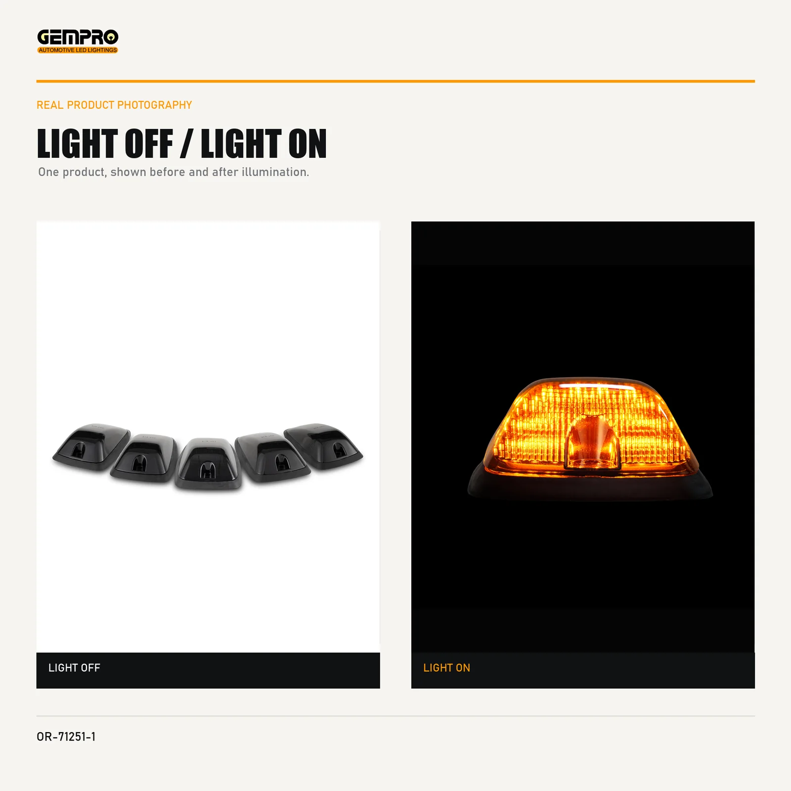 GEMPRO OR-71251-1 light off and light on
