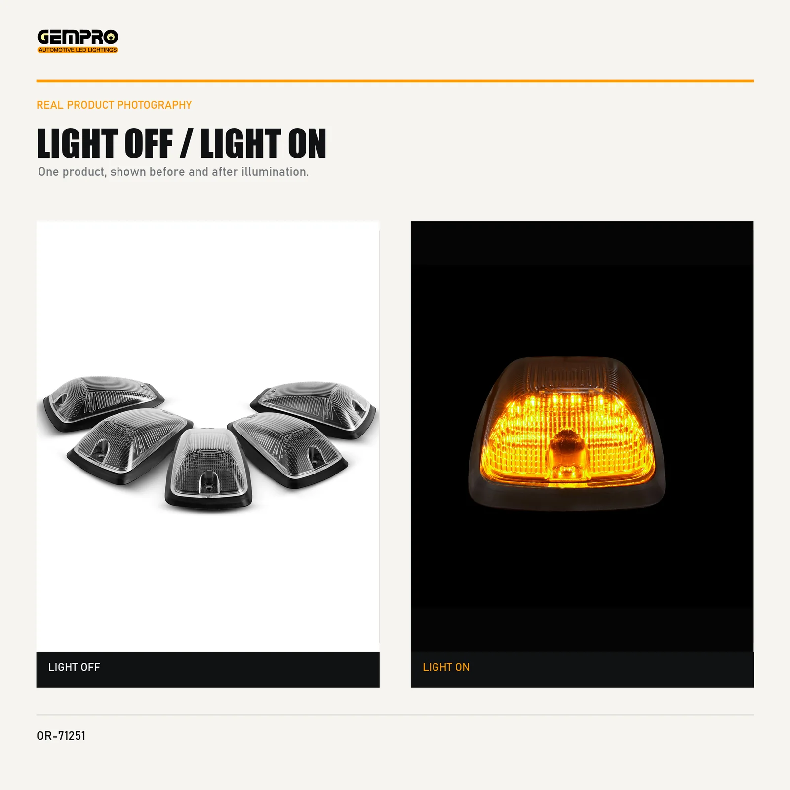 GEMPRO OR-71251 light off and light on