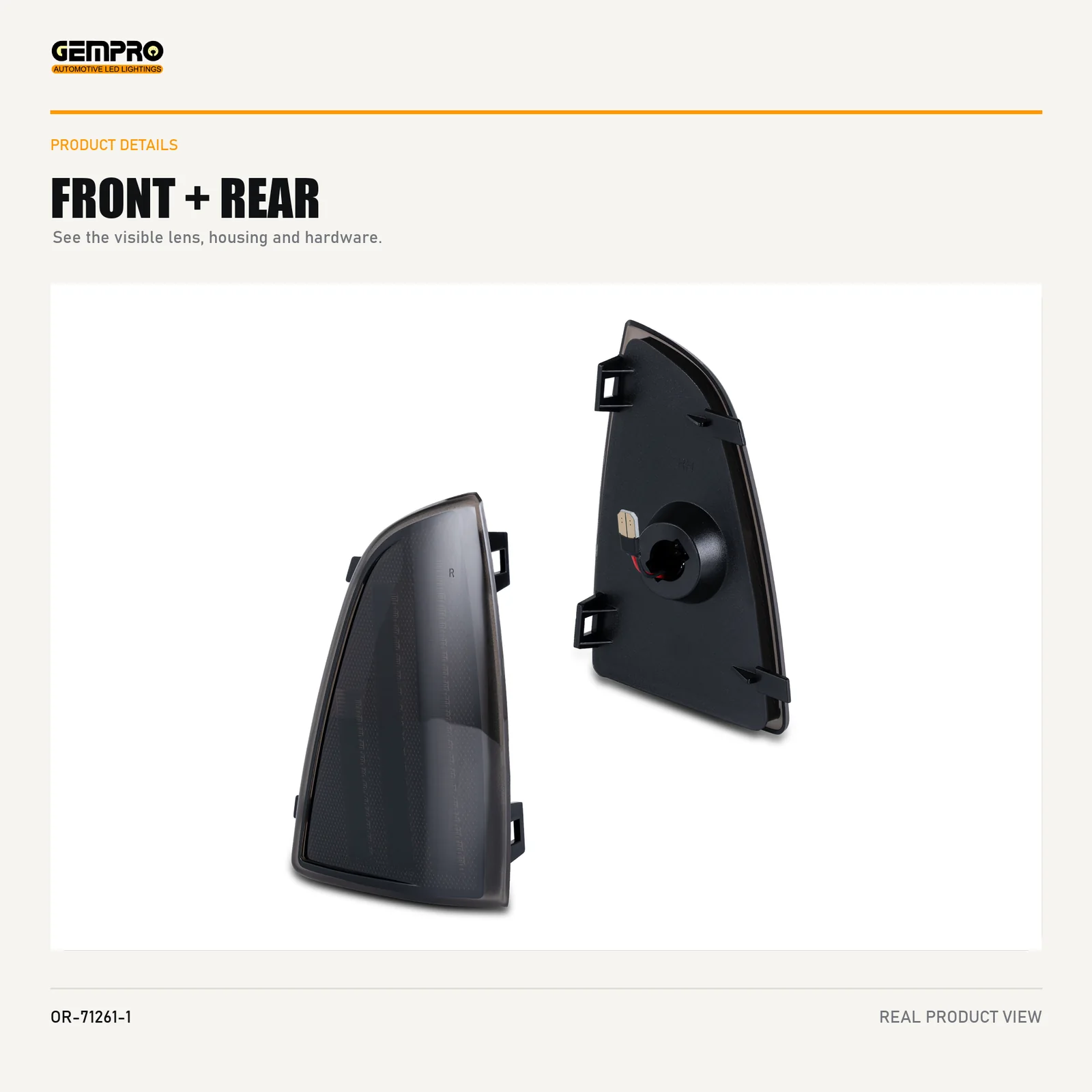 GEMPRO OR-71261-1 front and rear housing view