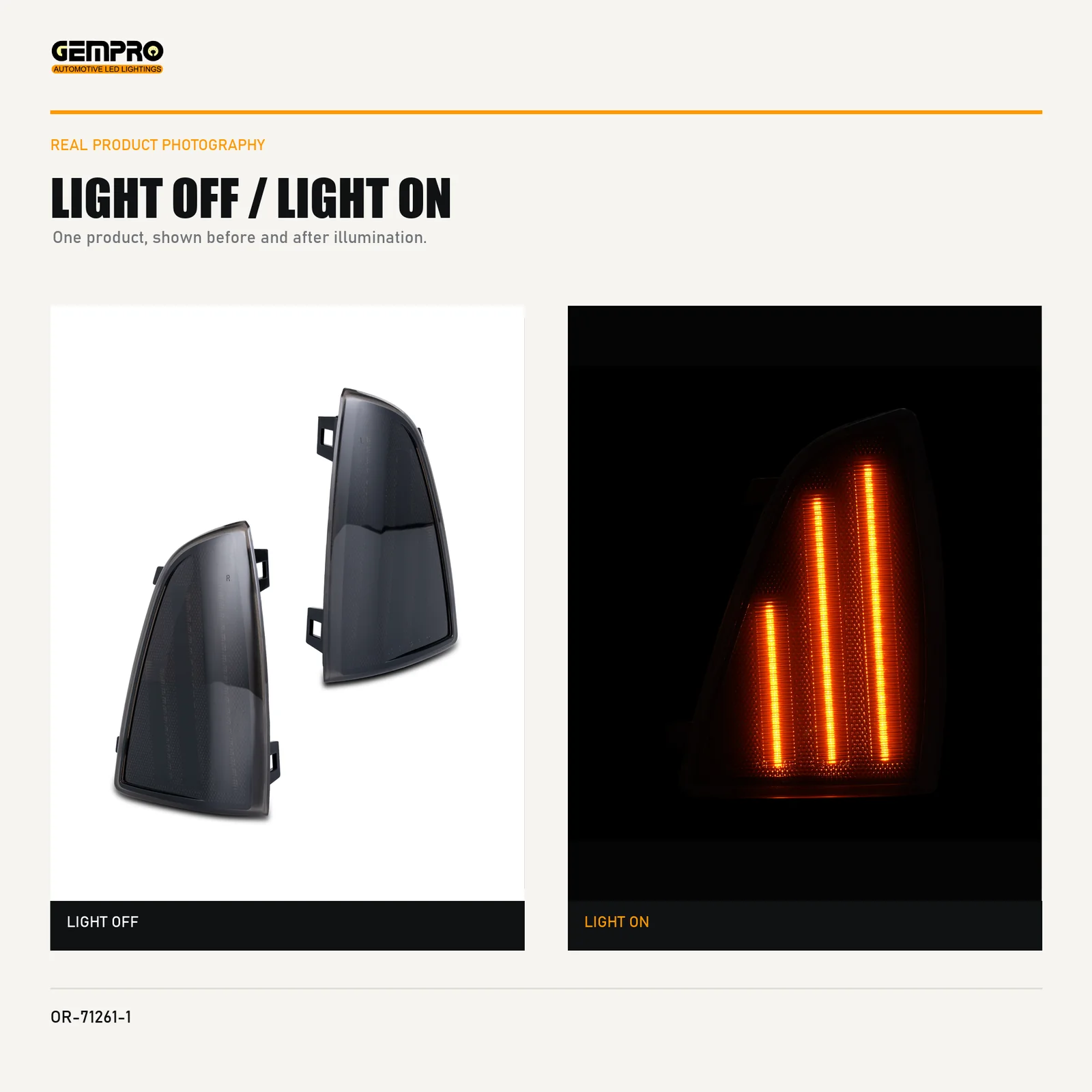 GEMPRO OR-71261-1 light off and light on