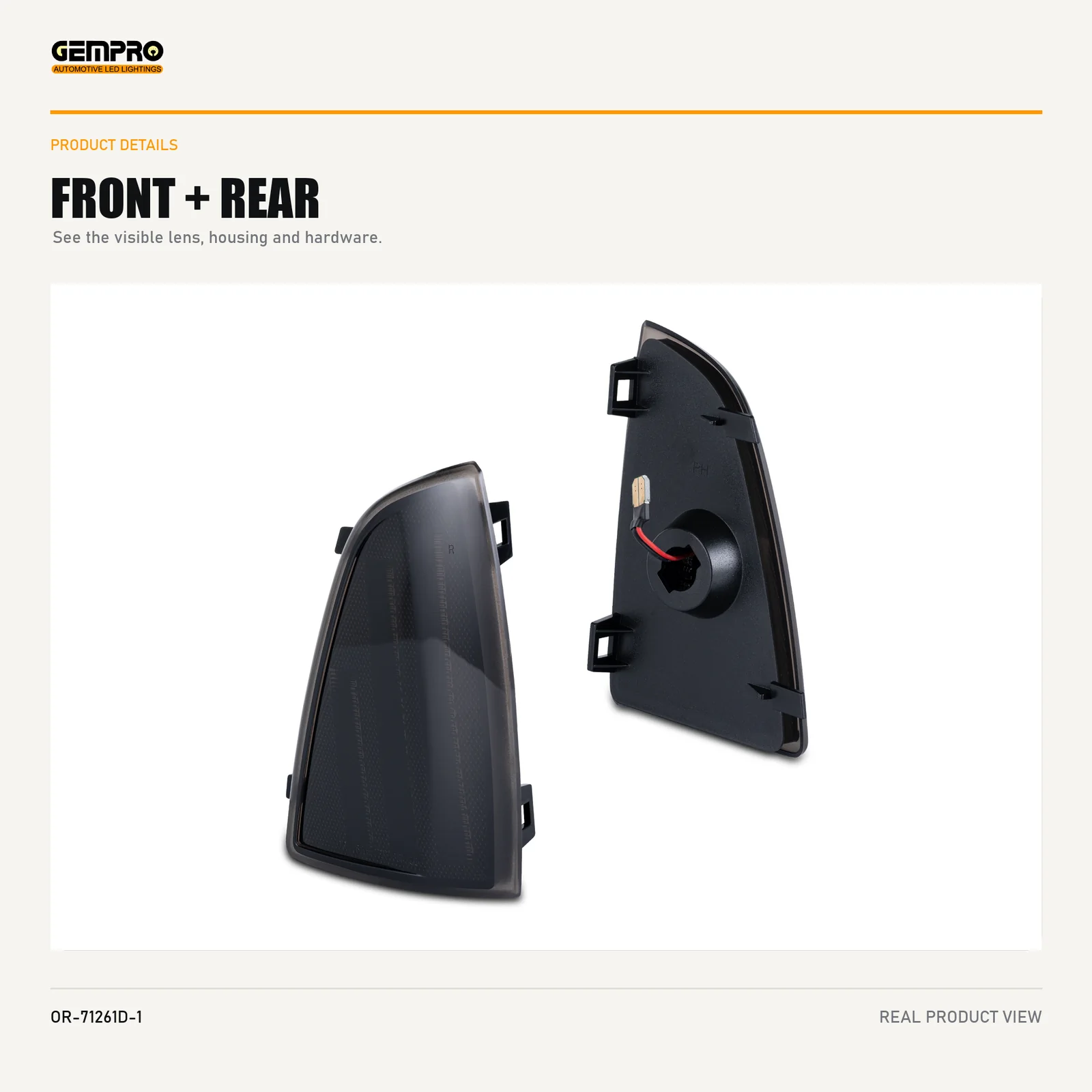GEMPRO OR-71261D-1 front and rear housing view