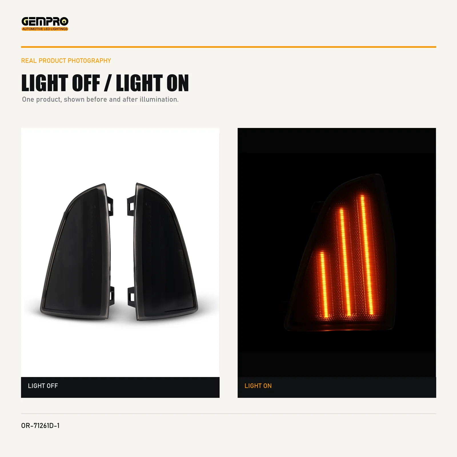 GEMPRO OR-71261D-1 light off and light on