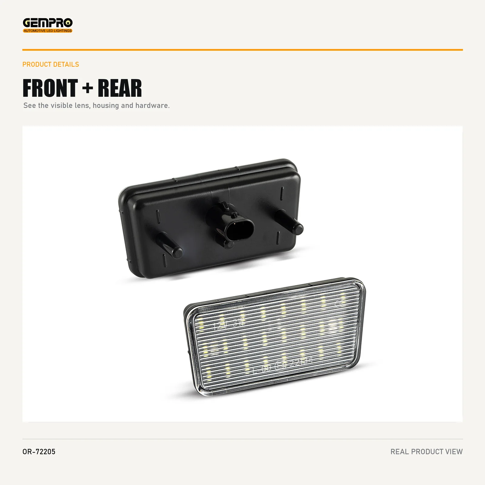GEMPRO OR-72205 front and rear housing view