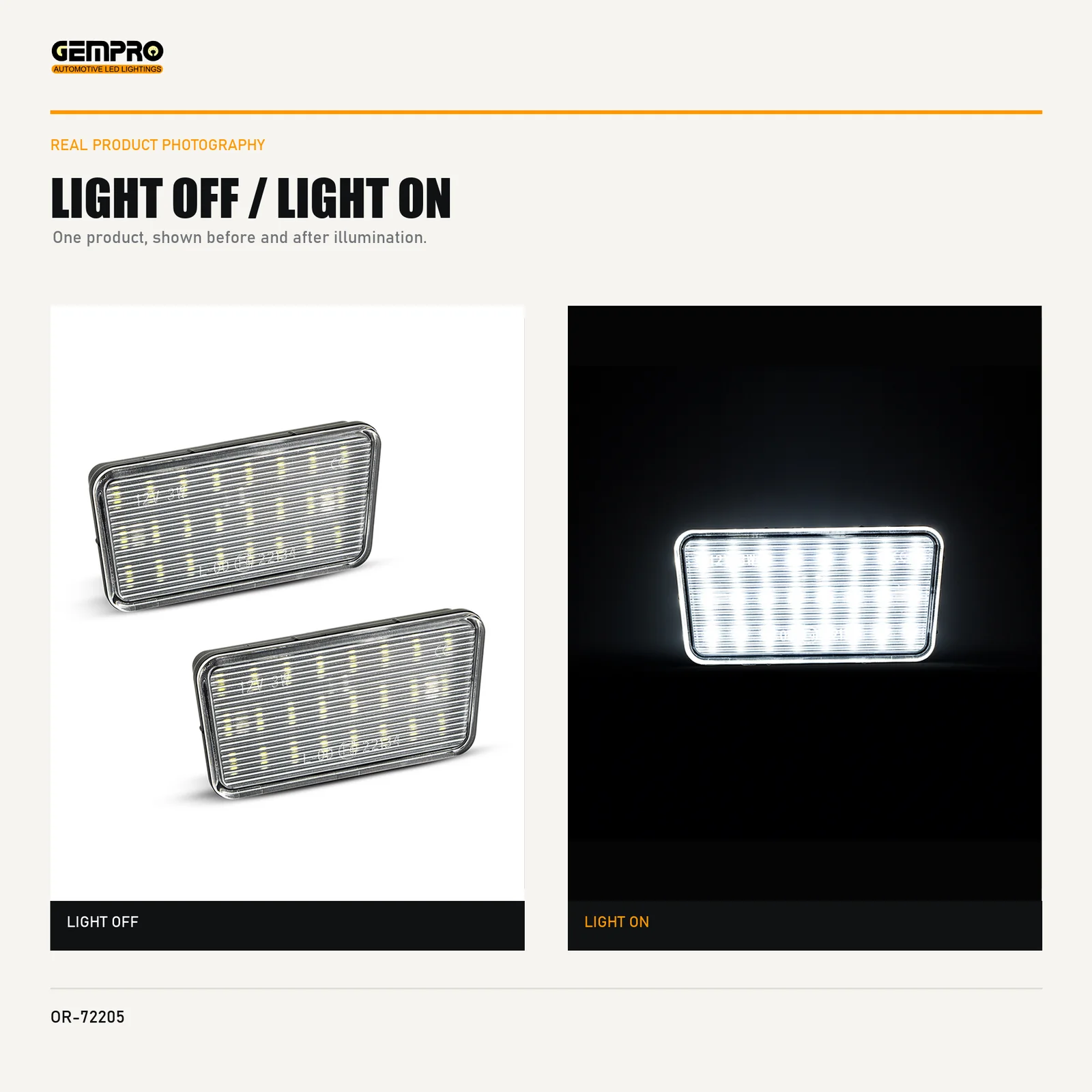GEMPRO OR-72205 light off and light on