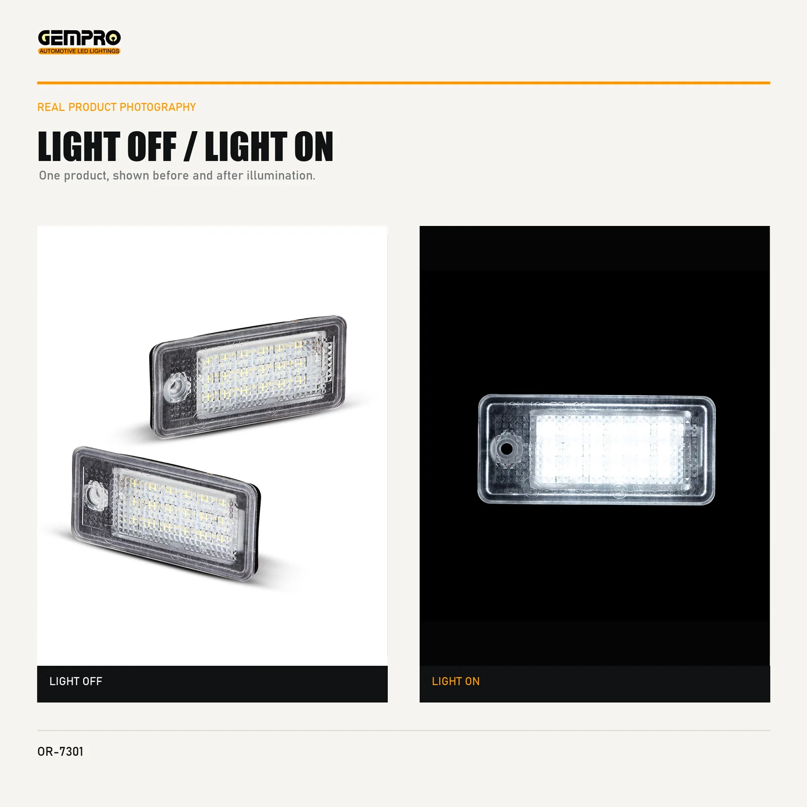 GEMPRO OR-7301 light off and light on