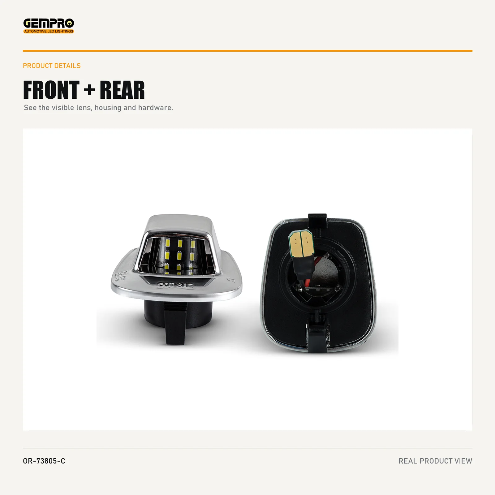GEMPRO OR-73805-C front and rear housing view