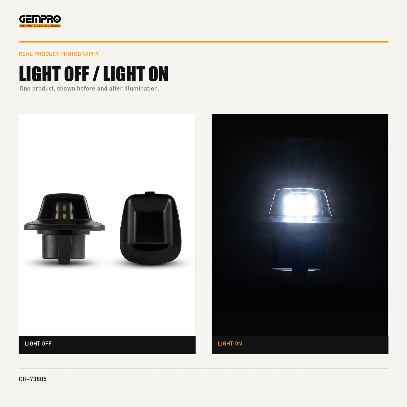 GEMPRO OR-73805 light off and light on