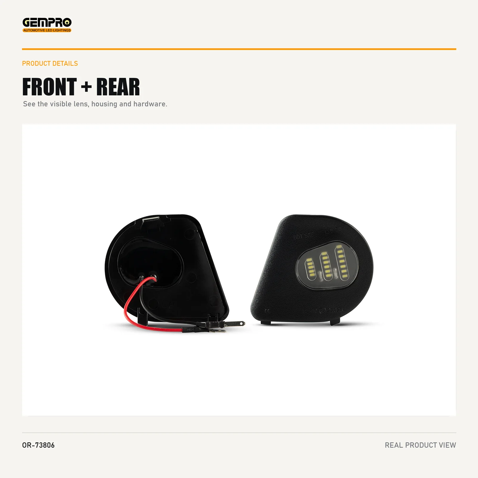 GEMPRO OR-73806 front and rear housing view