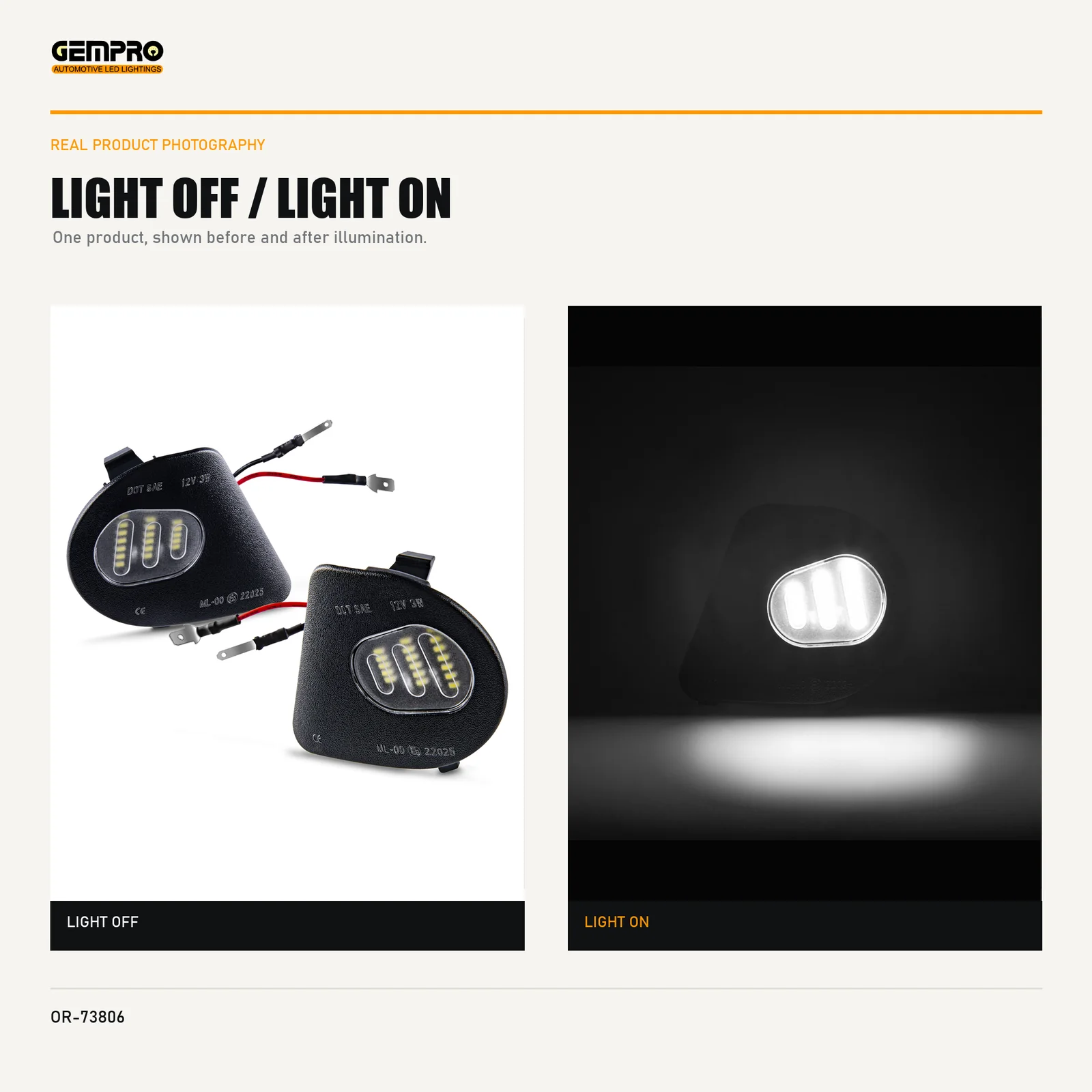 GEMPRO OR-73806 light off and light on