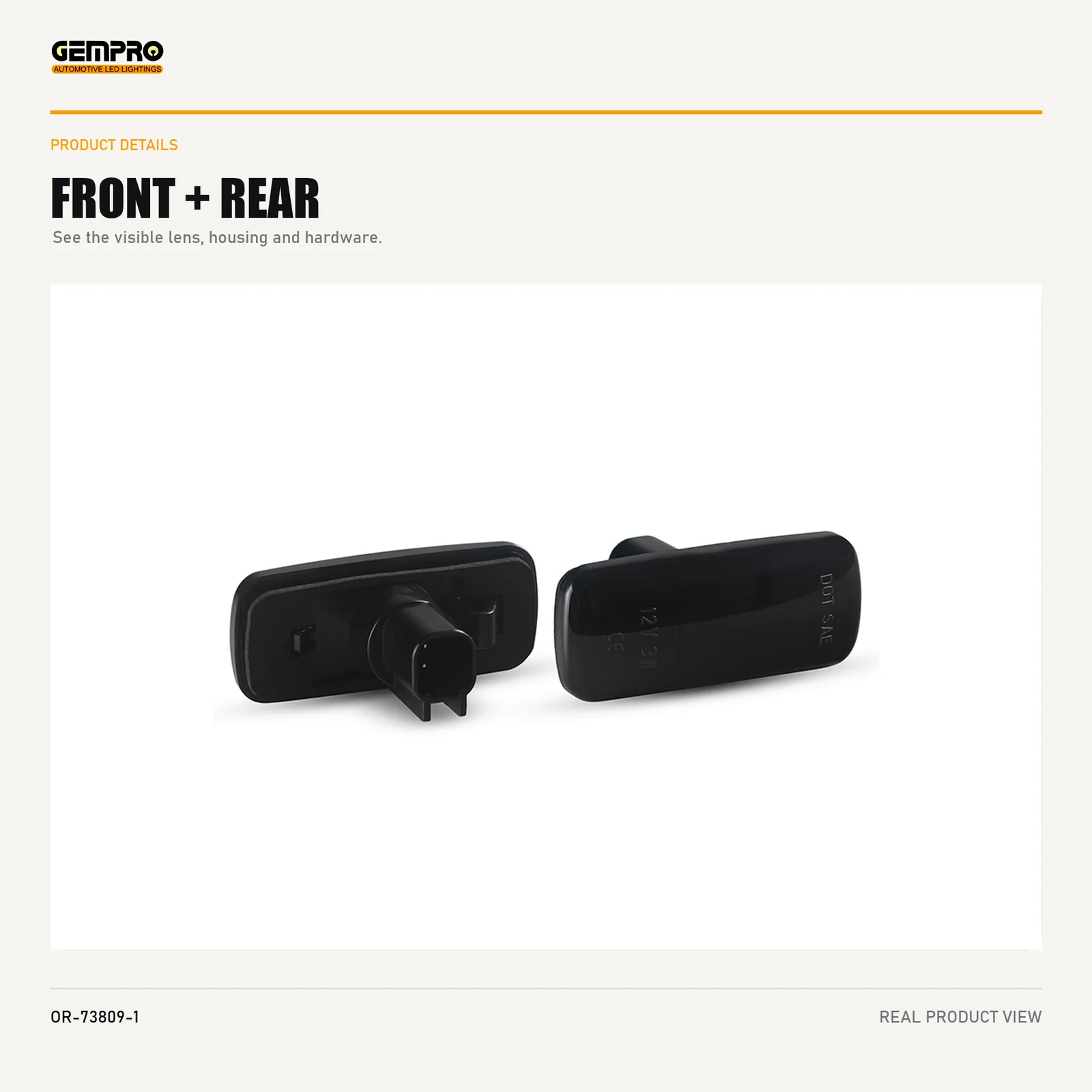 GEMPRO OR-73809-1 front and rear housing view