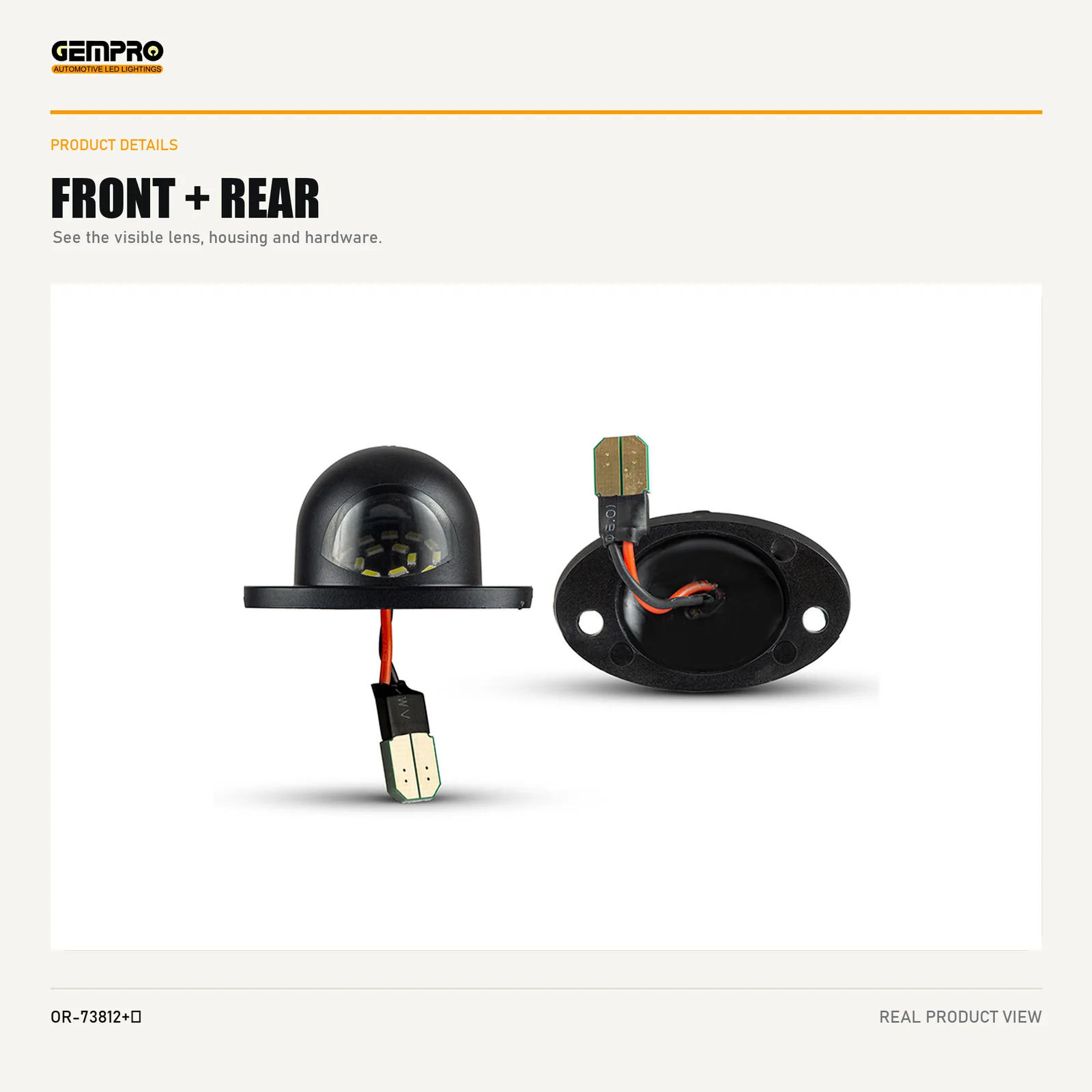 GEMPRO OR-73812+HARNESS front and rear housing view