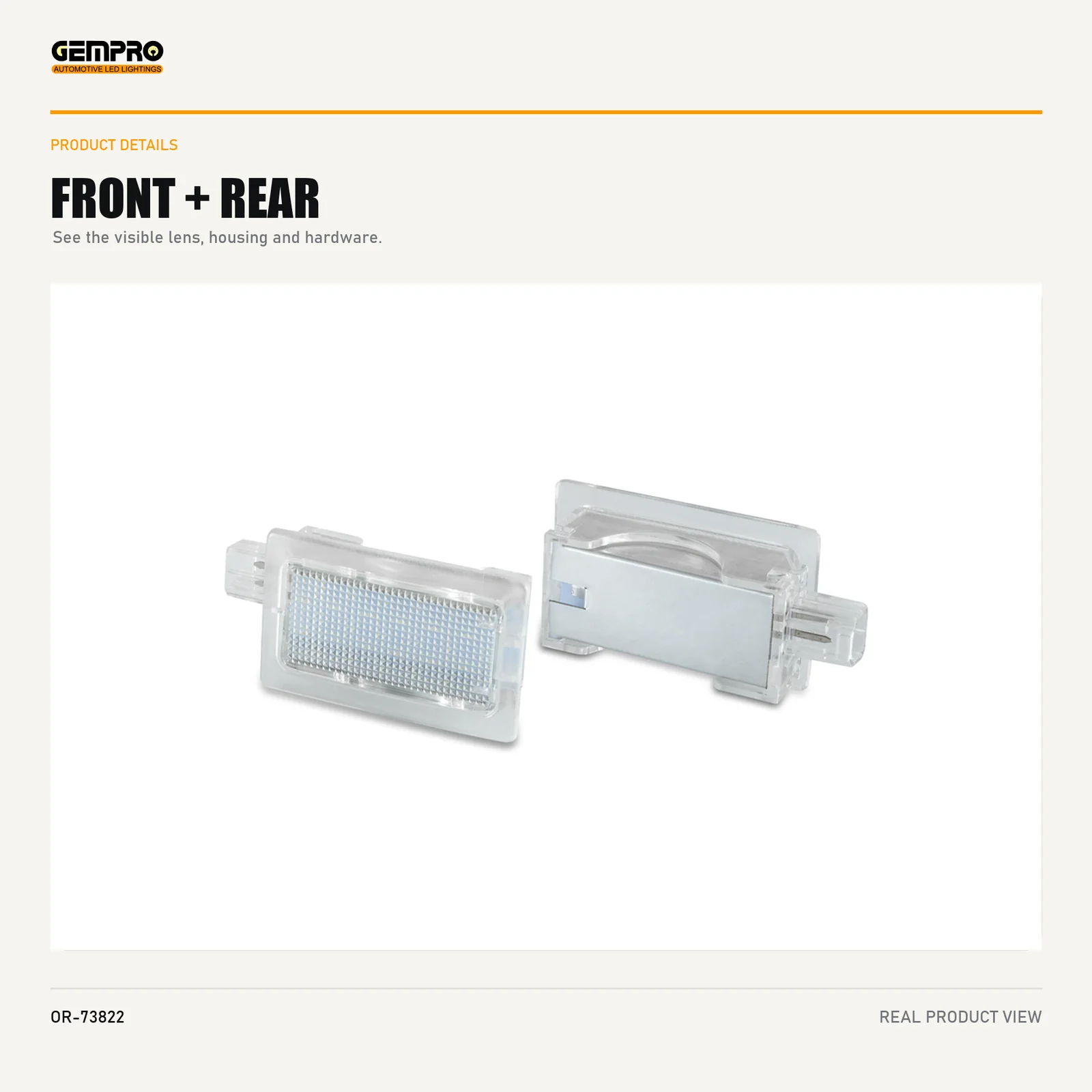 GEMPRO OR-73822 front and rear housing view