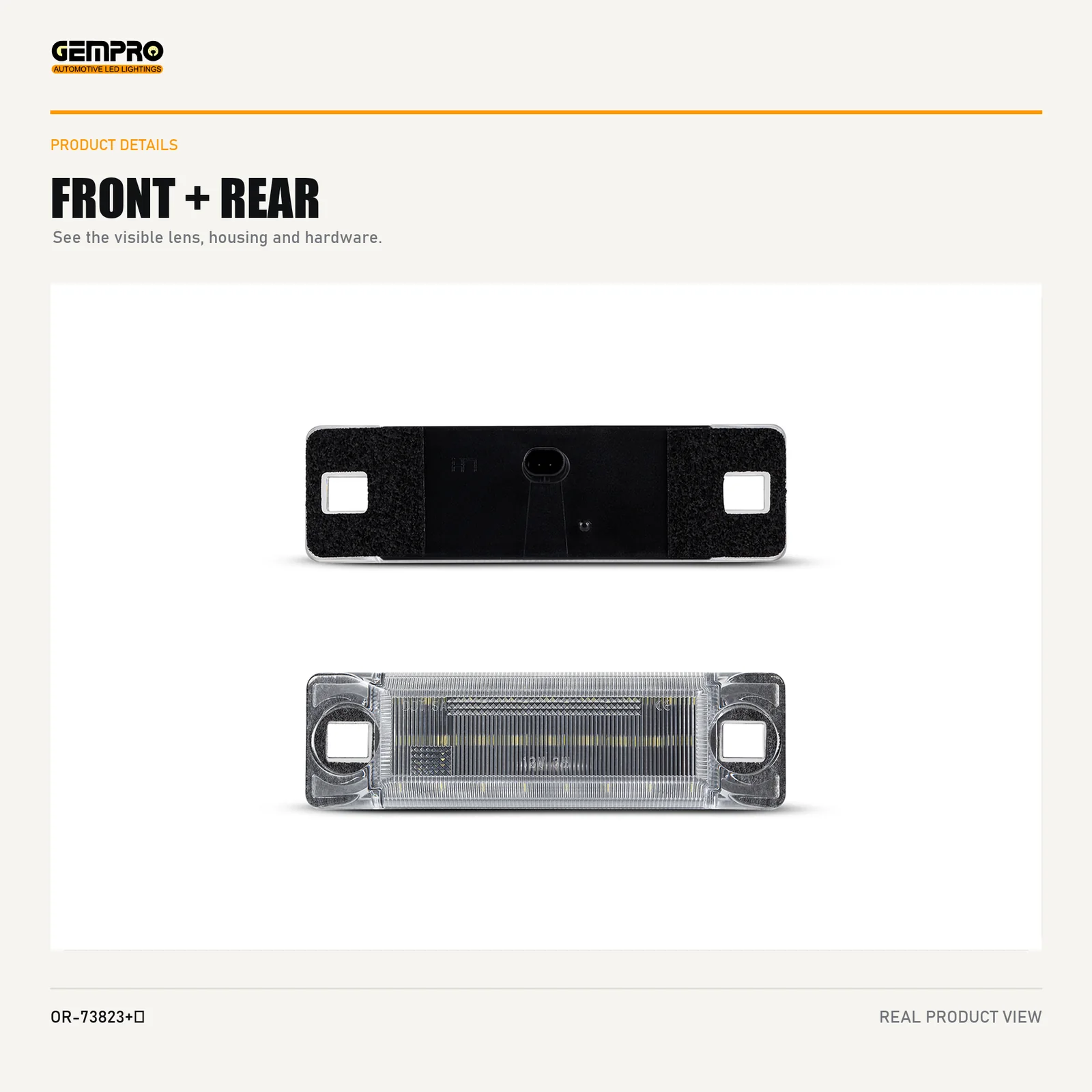 GEMPRO OR-73823+HARNESS front and rear housing view