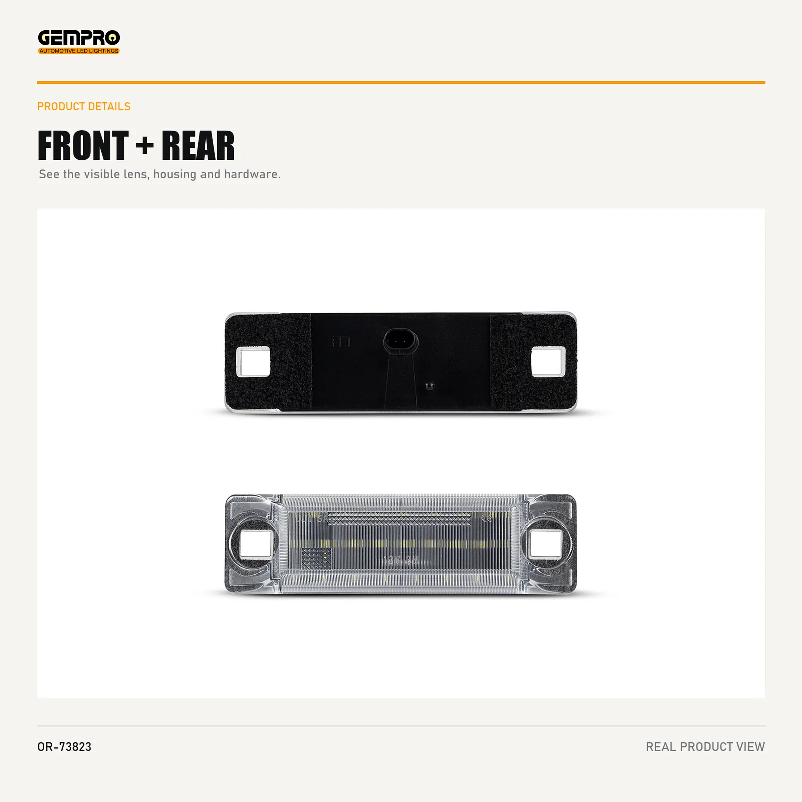 GEMPRO OR-73823 front and rear housing view