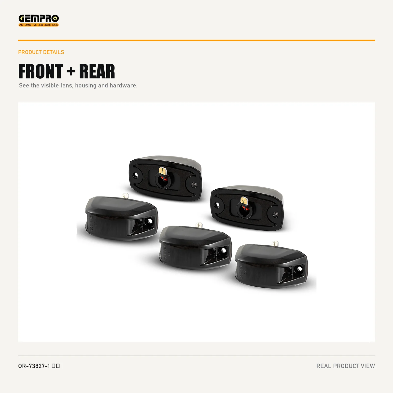 GEMPRO OR-73827-1-RED front and rear housing view