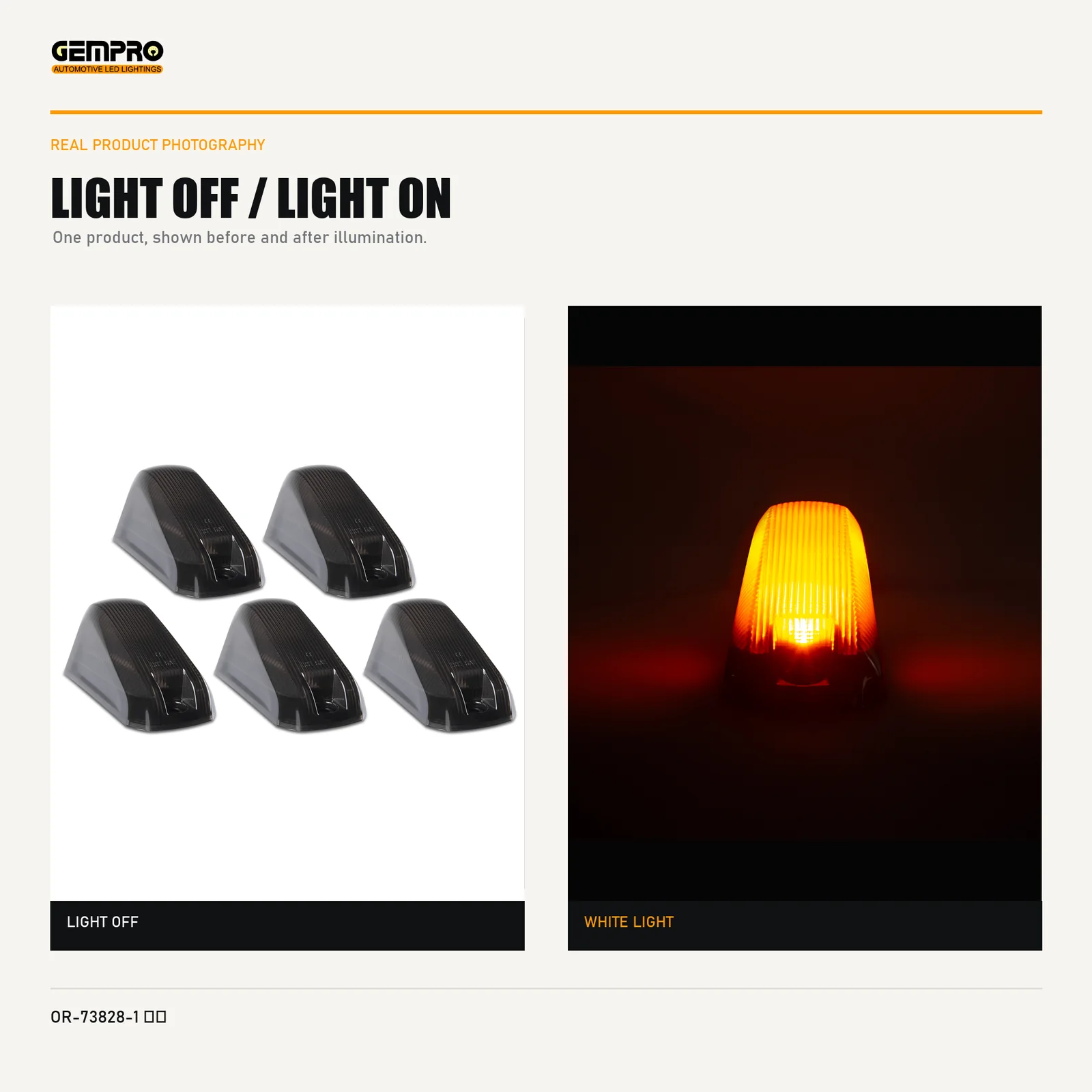 GEMPRO OR-73828-1-WHITE light off and light on