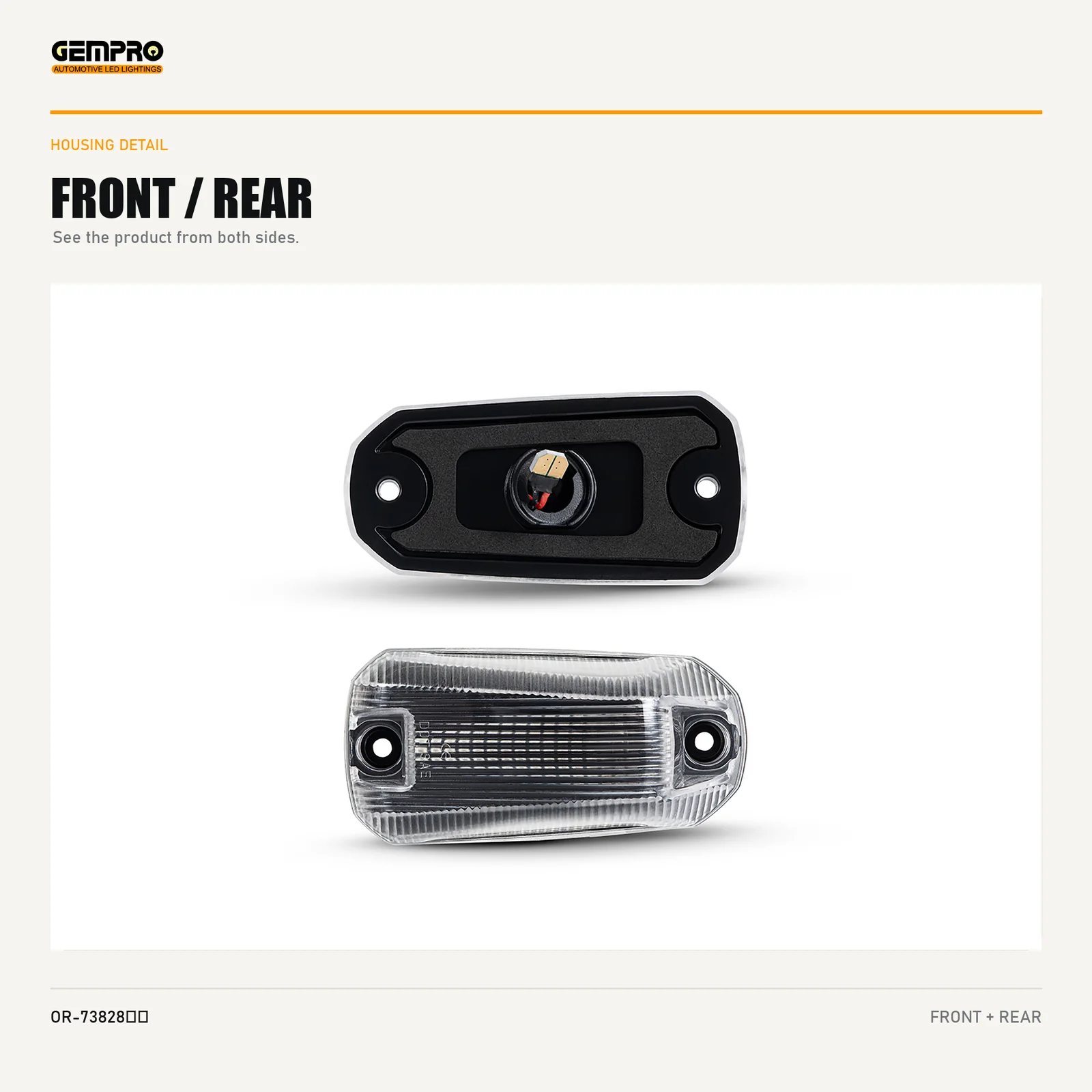 GEMPRO OR-73828-WHITE housing detail