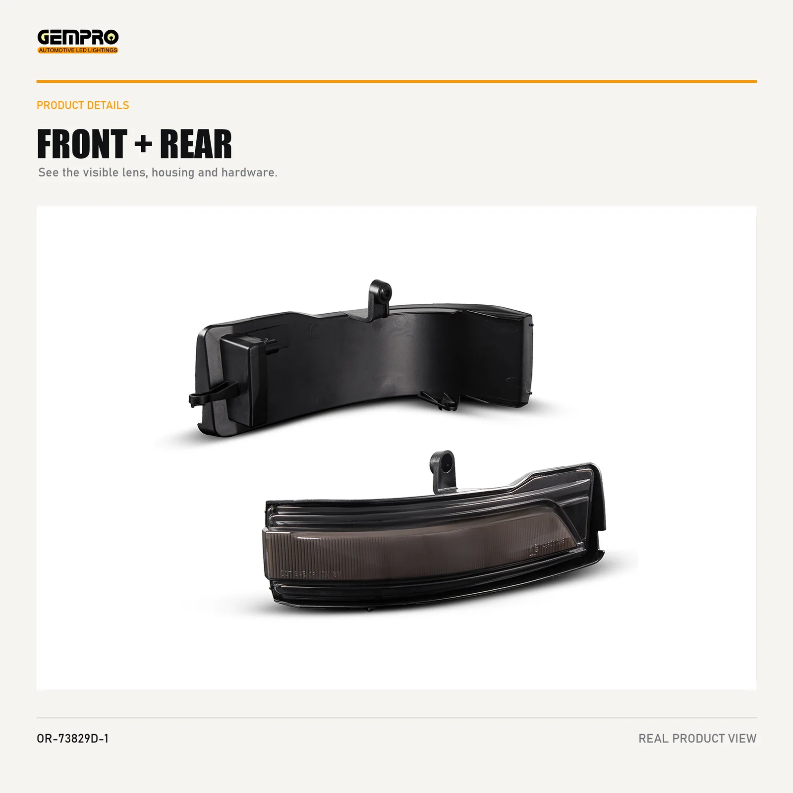 GEMPRO OR-73829D-1 front and rear housing view