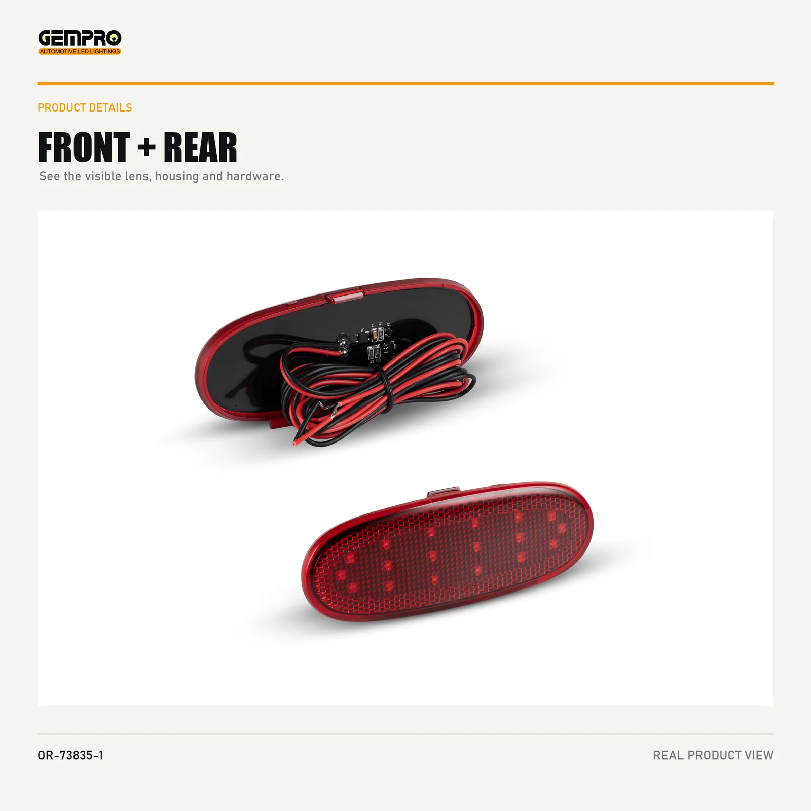 GEMPRO OR-73835-1 front and rear housing view